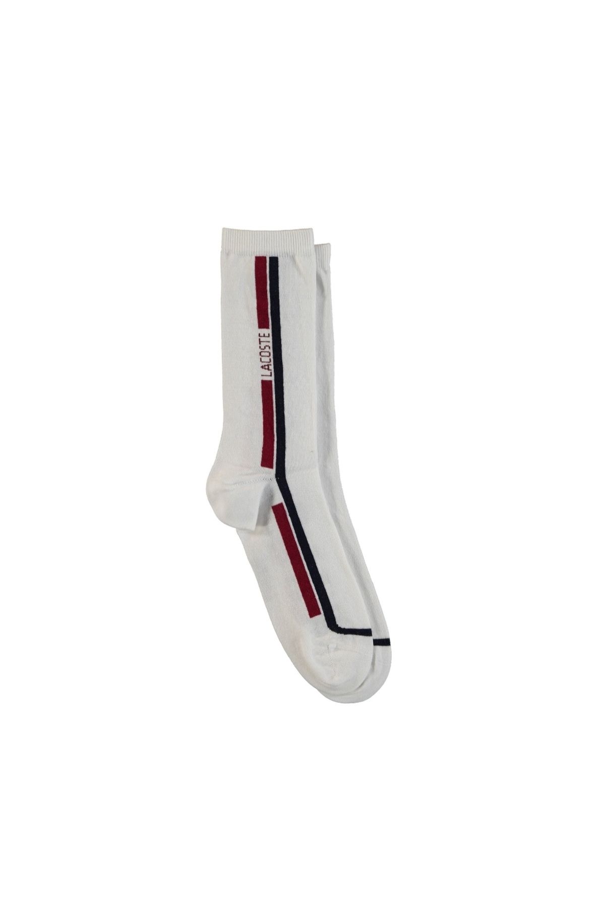 Lacoste Unisex Uzun Baskılı Beyaz Çorap RA0101-01B
