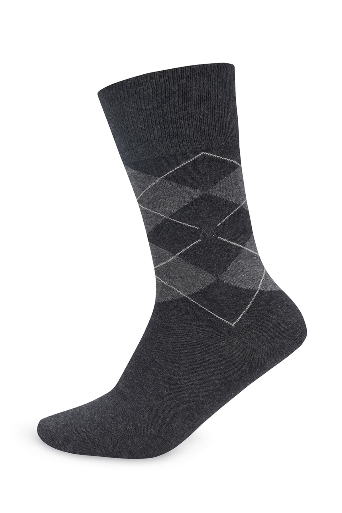 Hemington Antrasit Baklava Desenli Pamuk Çorap