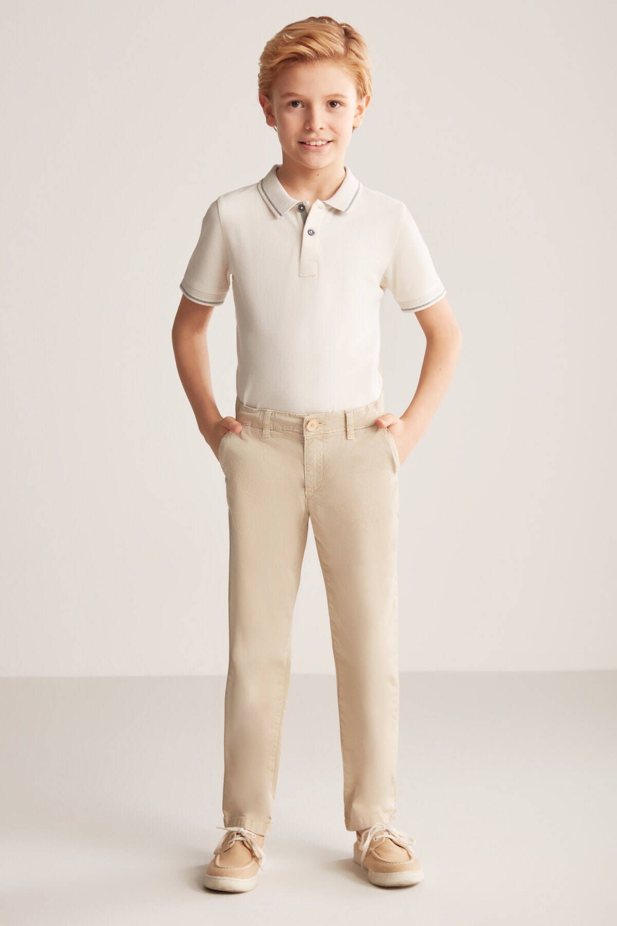 Hemington Kum Rengi Yazlık Çocuk Chino Pantolon