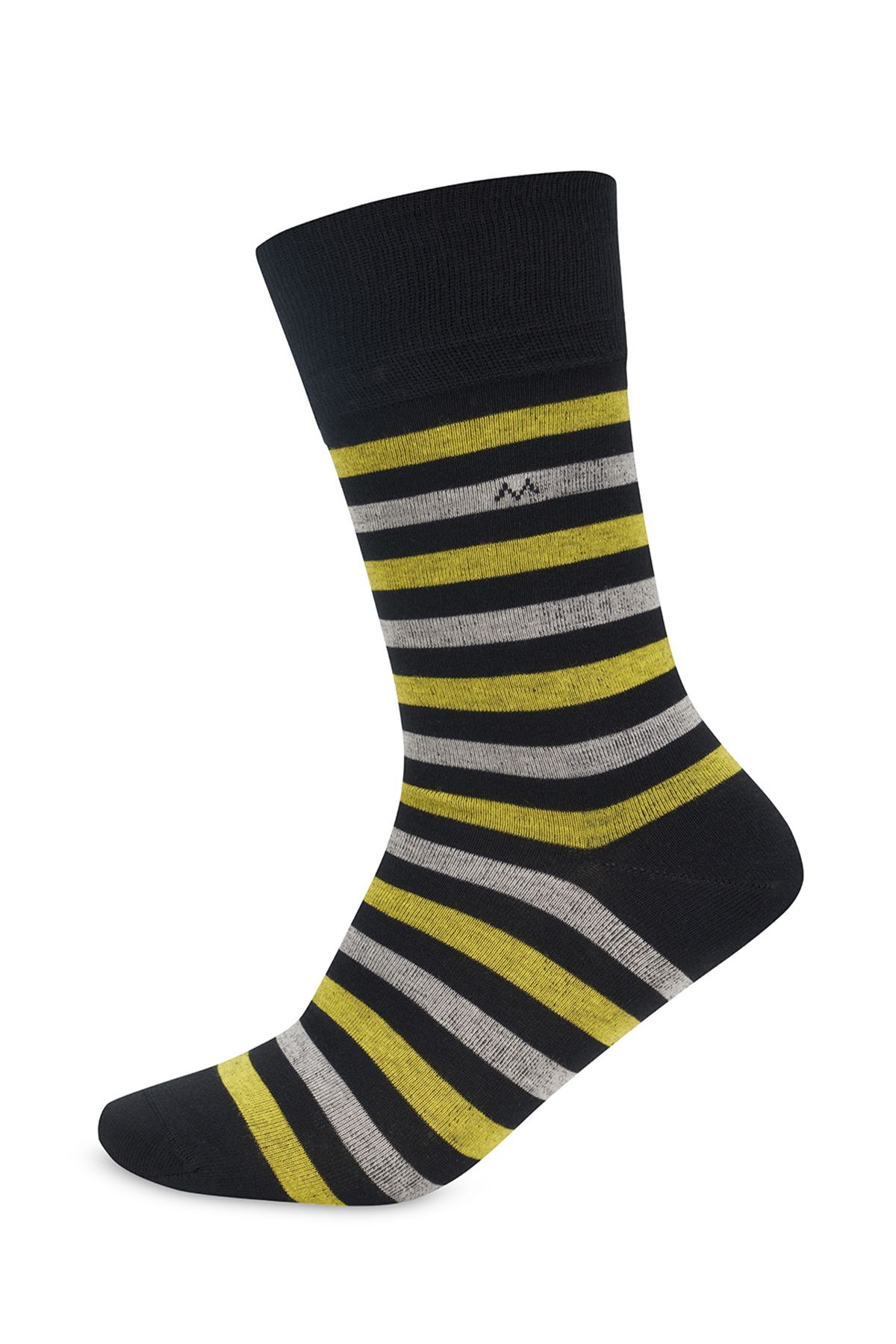 Hemington Çizgili Siyah Yazlık Pamuk Çorap