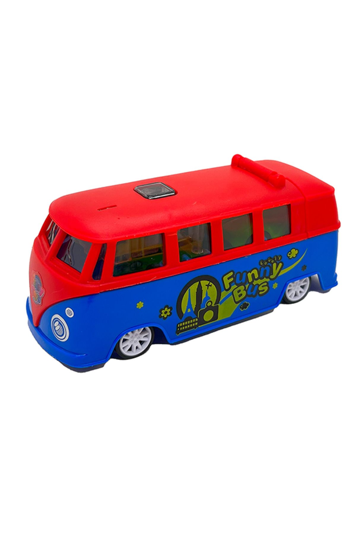 Gokidy Fırlatıcı Otobüs ve Araba - Kırmızı-Mavi