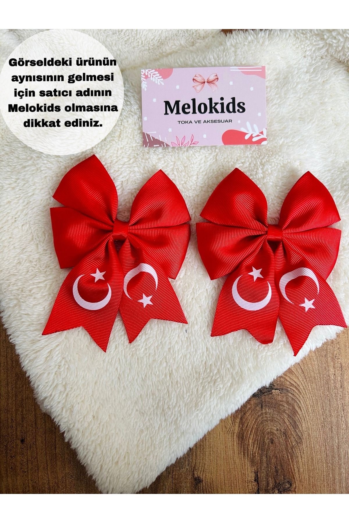 Melo Kırmızı Türk Bayrağı 23nisan,19mayıs,29ekim Bayram Lastikli Toka Seti