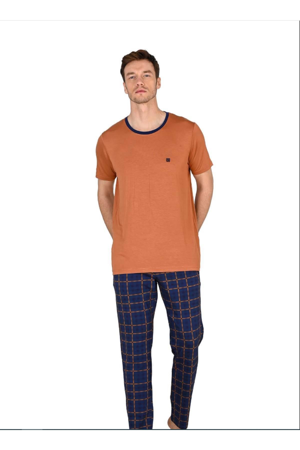 Jiber Erkek Modal Kiremit Pijama Takımı