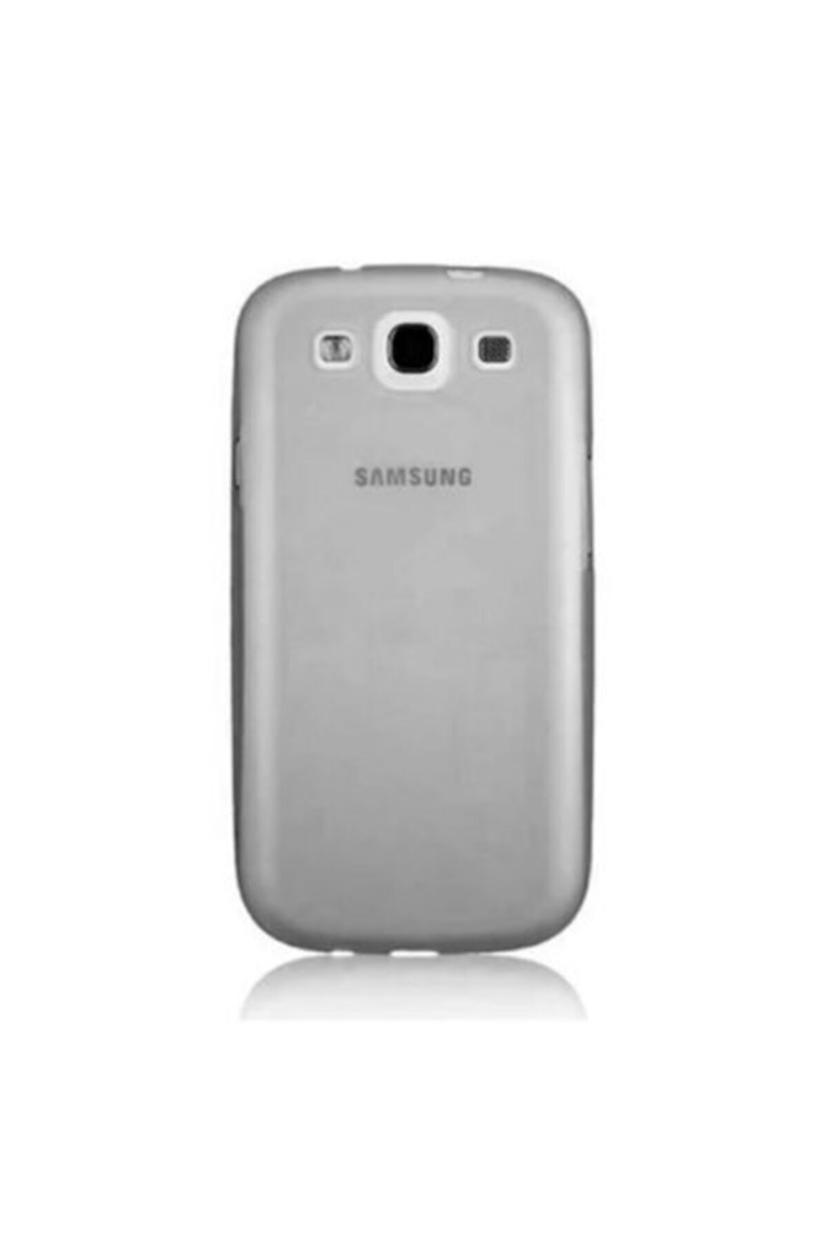 Penguen Samsung Galaxy S3 Koyu Şeffaf Silikon Kılıf