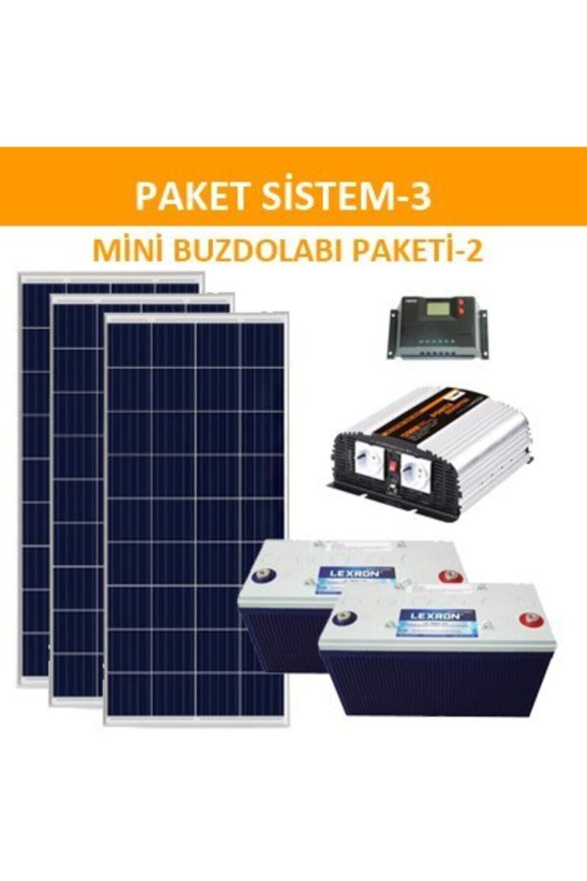 Lexron Mini Bağ Evi Solar Paketi 1200w Inverter 170w Güneş Paneli Paket 3