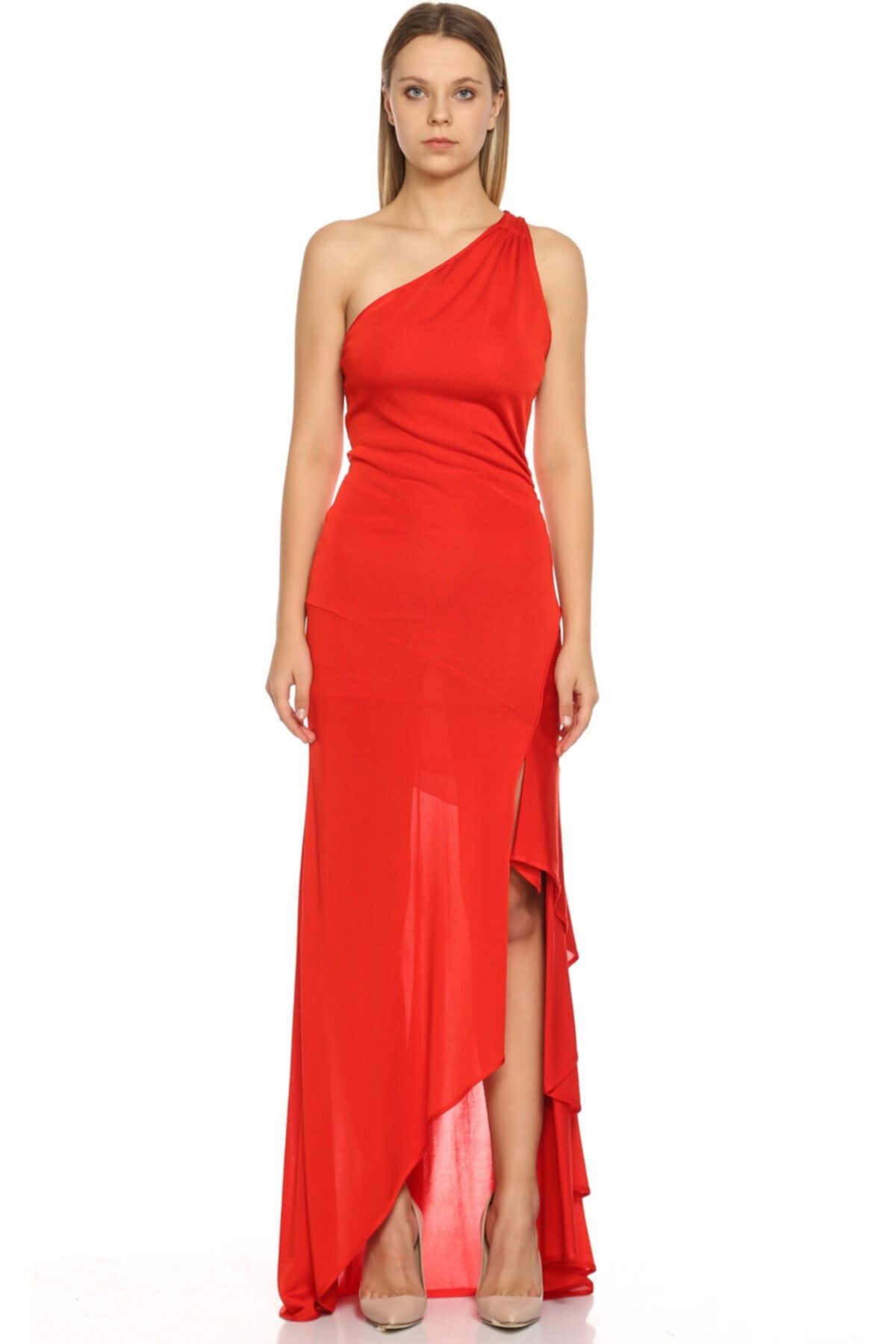 Roberto Cavalli Kadın Kırmızı Uzun Elbise