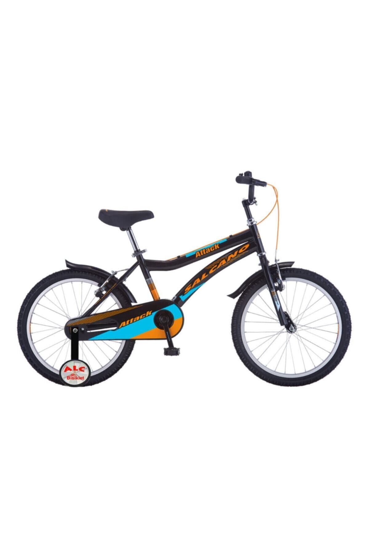 Salcano Erkek Çocuk Siyah Turuncu Attack Bisikleti 120x140 cm 20 Jant
