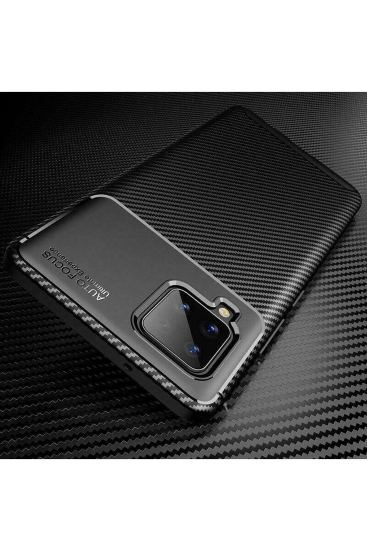 Nezih Case Samsung Galaxy A12/m12 Uyumlu Carbon Tasarım Shockproof Silikon Kılıf