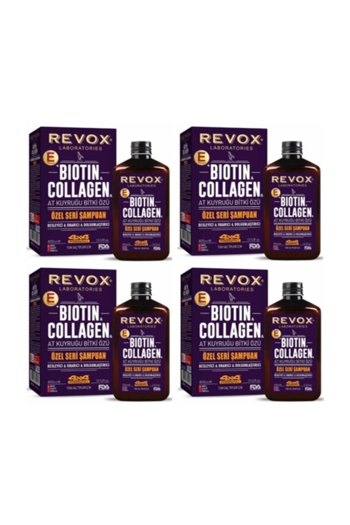 Revox Biotin Collagen At Kuyruğu Dolgunlaştırıcı Şampuan 400 Ml X 4