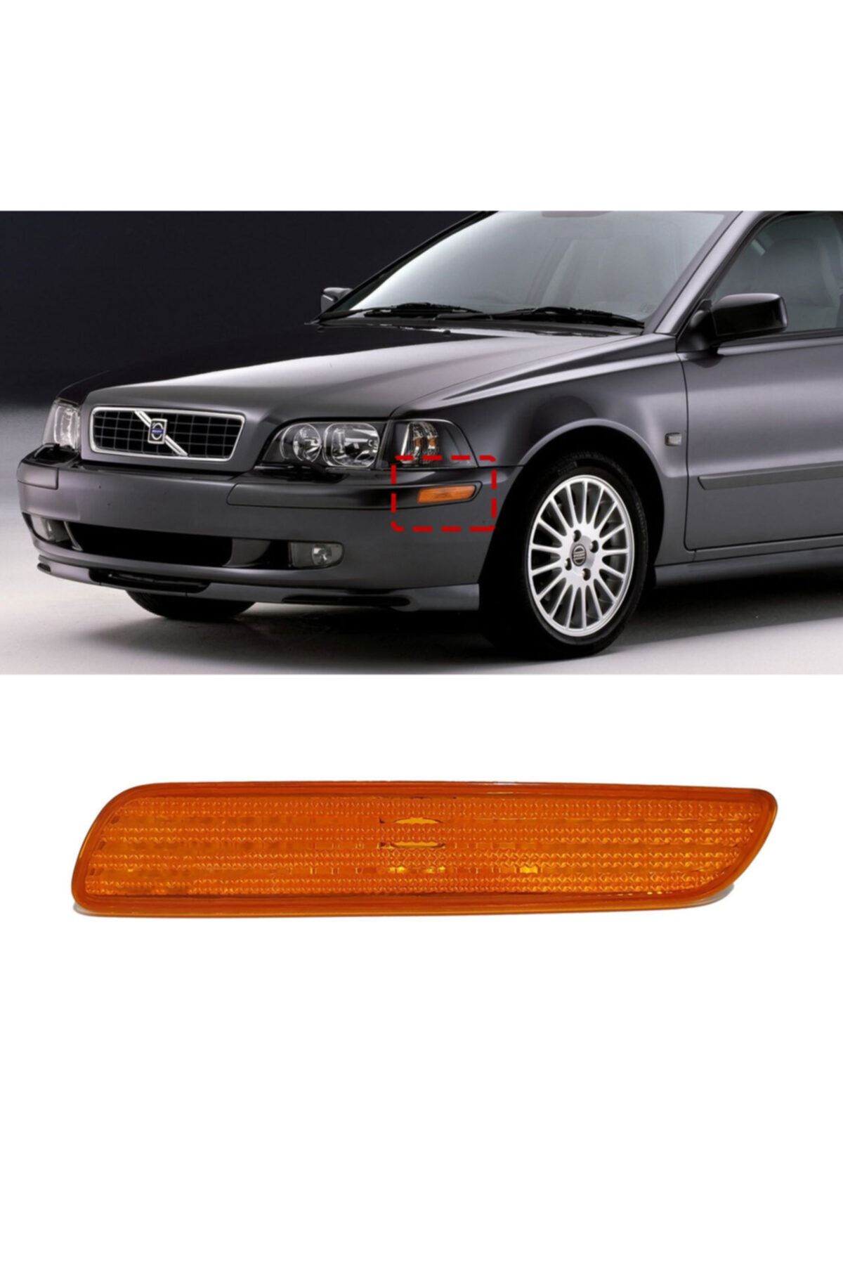Volvo S40 S40 V40 Tampon Sinyali Ön Sol - Arka Sağ Sarı Tip Amerikan Park