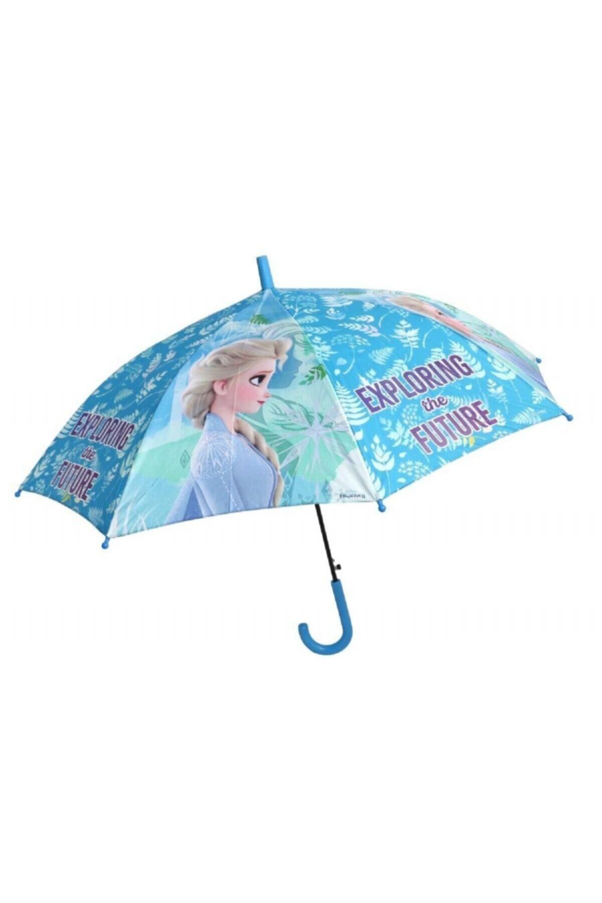 Frocx Kız Çocuk Mavi Frozen Elsa Şemsiyesi 44635