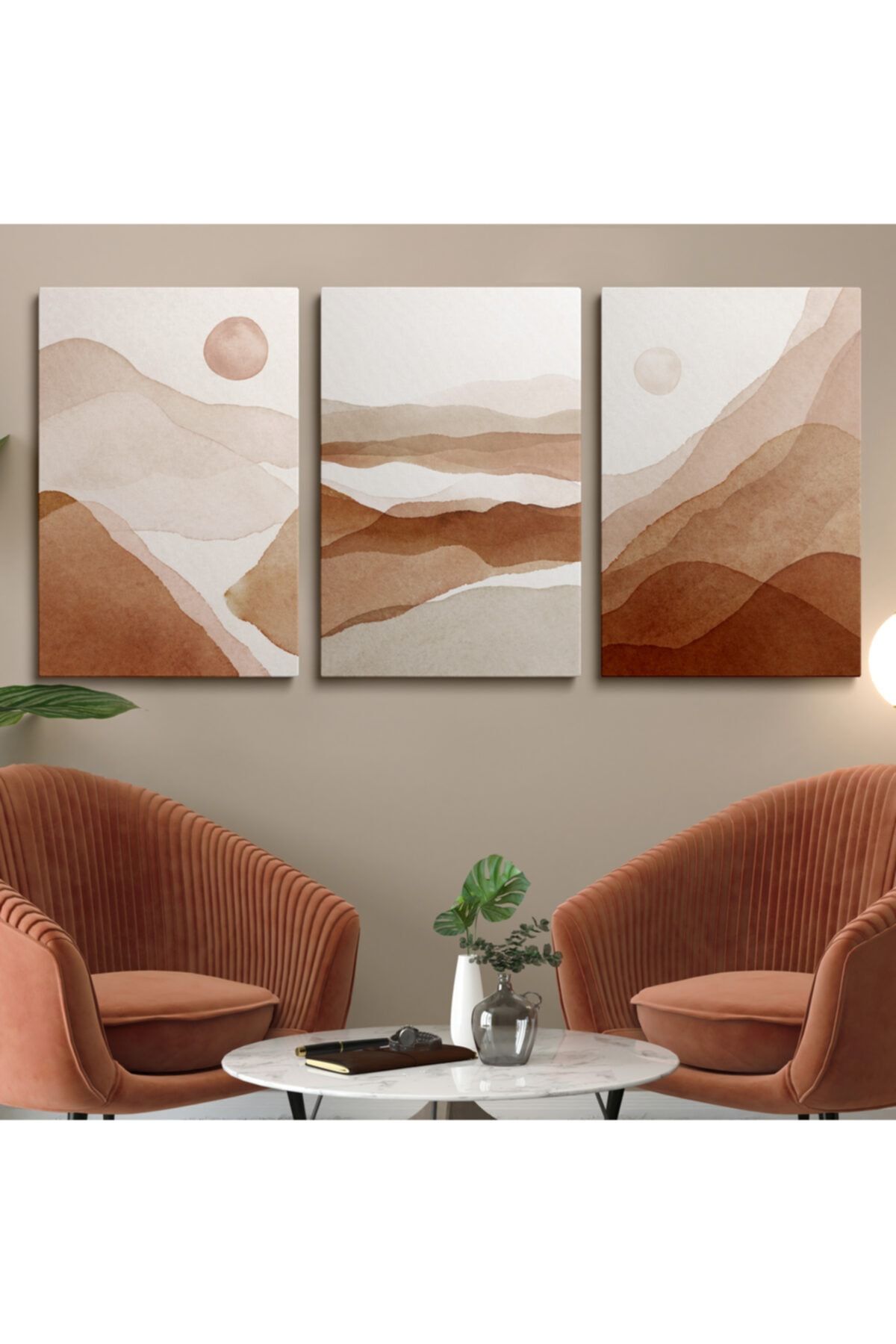 HOMEPACK Kanvas Duvar Tablosu 3'lü Canvas Tablo Seti Hp086