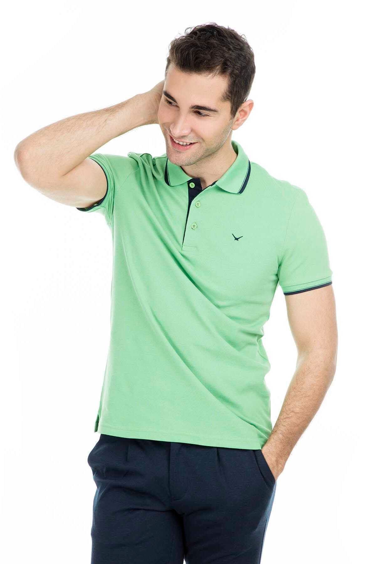 Cazador Erkek Elma Yeşili1 Polo Yaka T-shirt