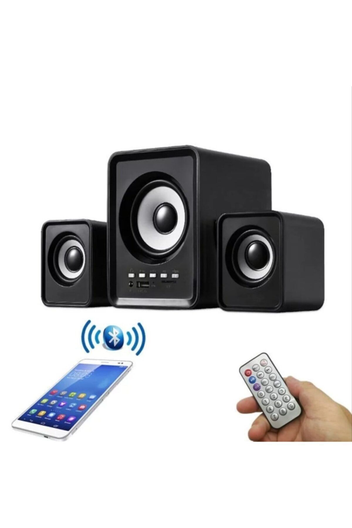 JUNGLEE 2+1 Mini Hoparlör Pc/tv/telefon Uyumlu Bluetooth Lu Ses Sistemi Speaker