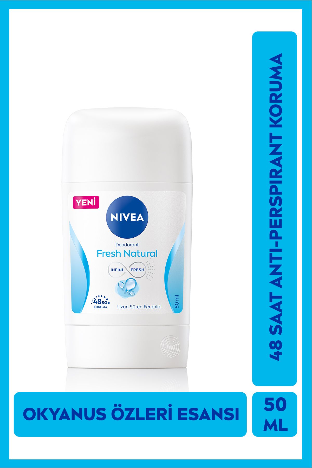 NIVEA Kadın Stick Deodorant Fresh Natural 48 Saat Deodorant Koruması 50 ml