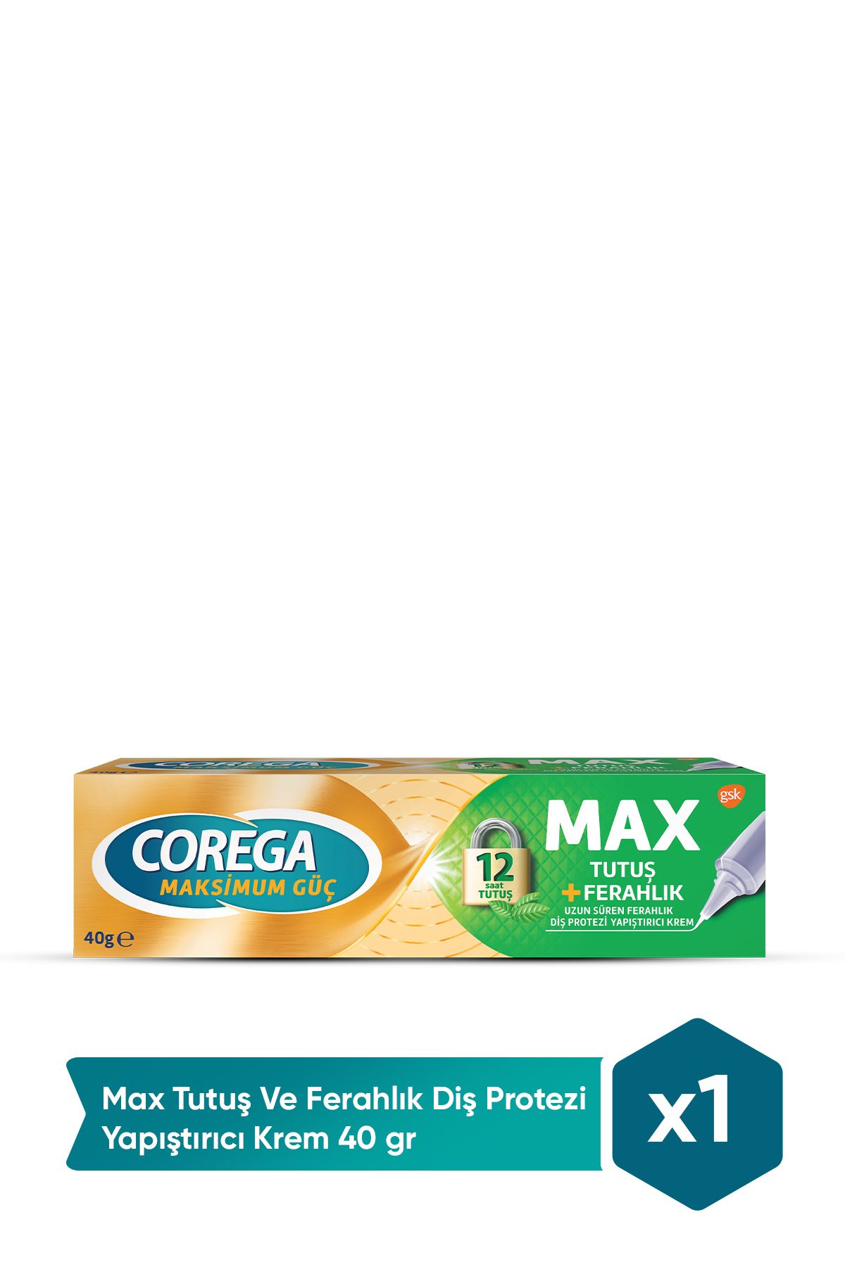 Corega Max Tutuş Ve Ferahlık Diş Protezi Yapıştırıcı Krem 40 gr