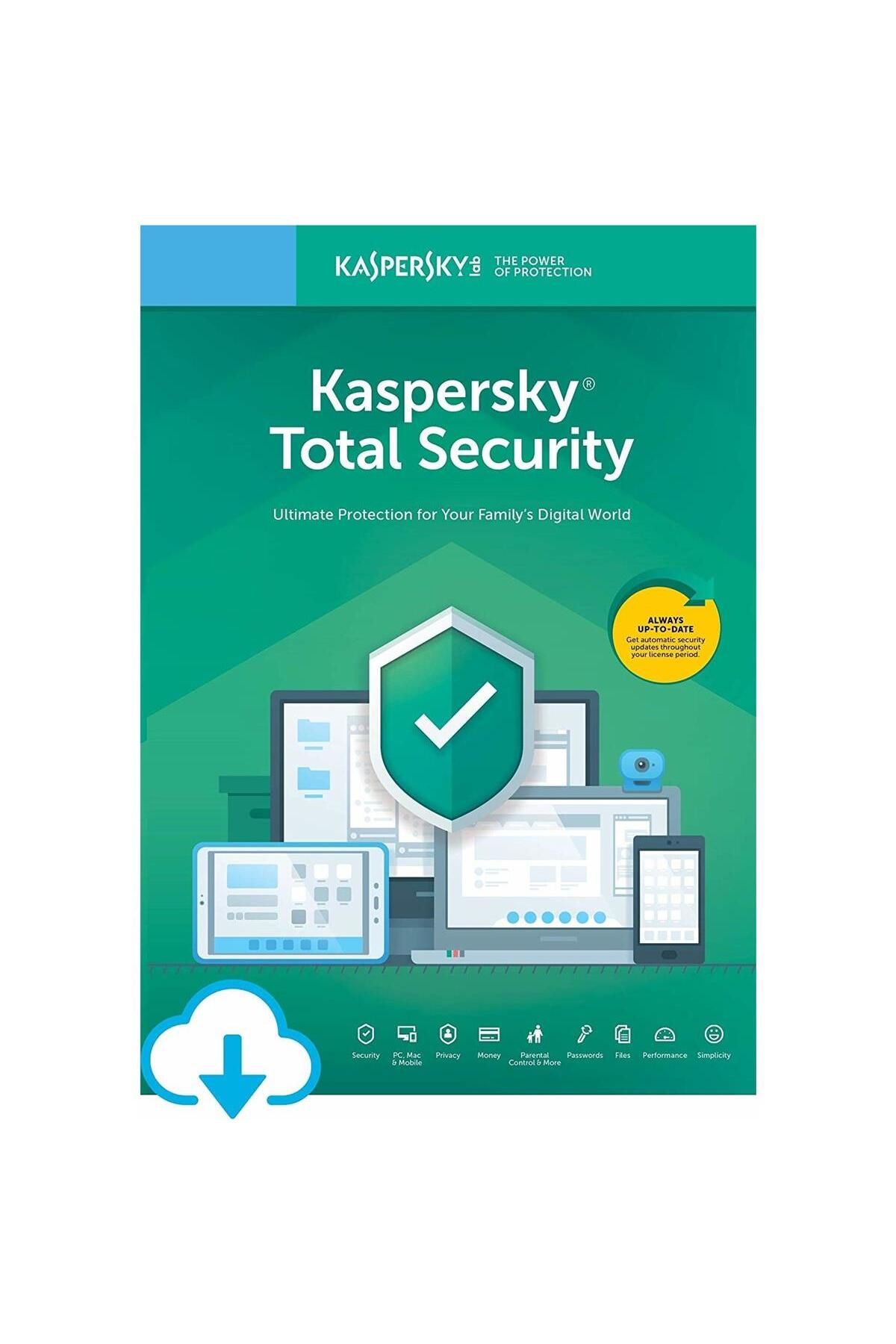 Kaspersky Total Security 1 Cihaz 2023-2024 Dijital Teslimat