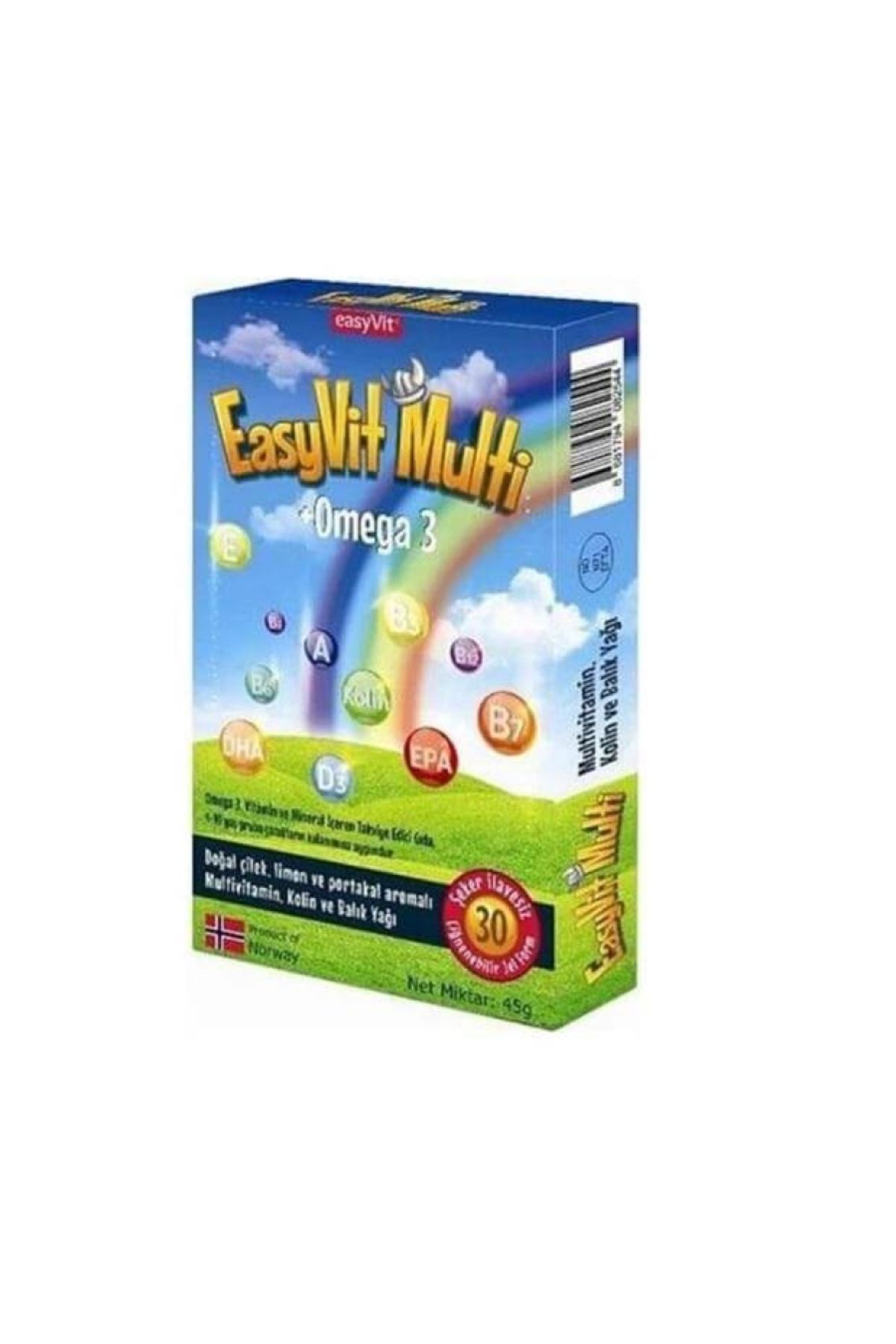 Easy Fishoil Easyvit Multi Omega 3 Çiğnenebilir Jel Formda 30 Tablet