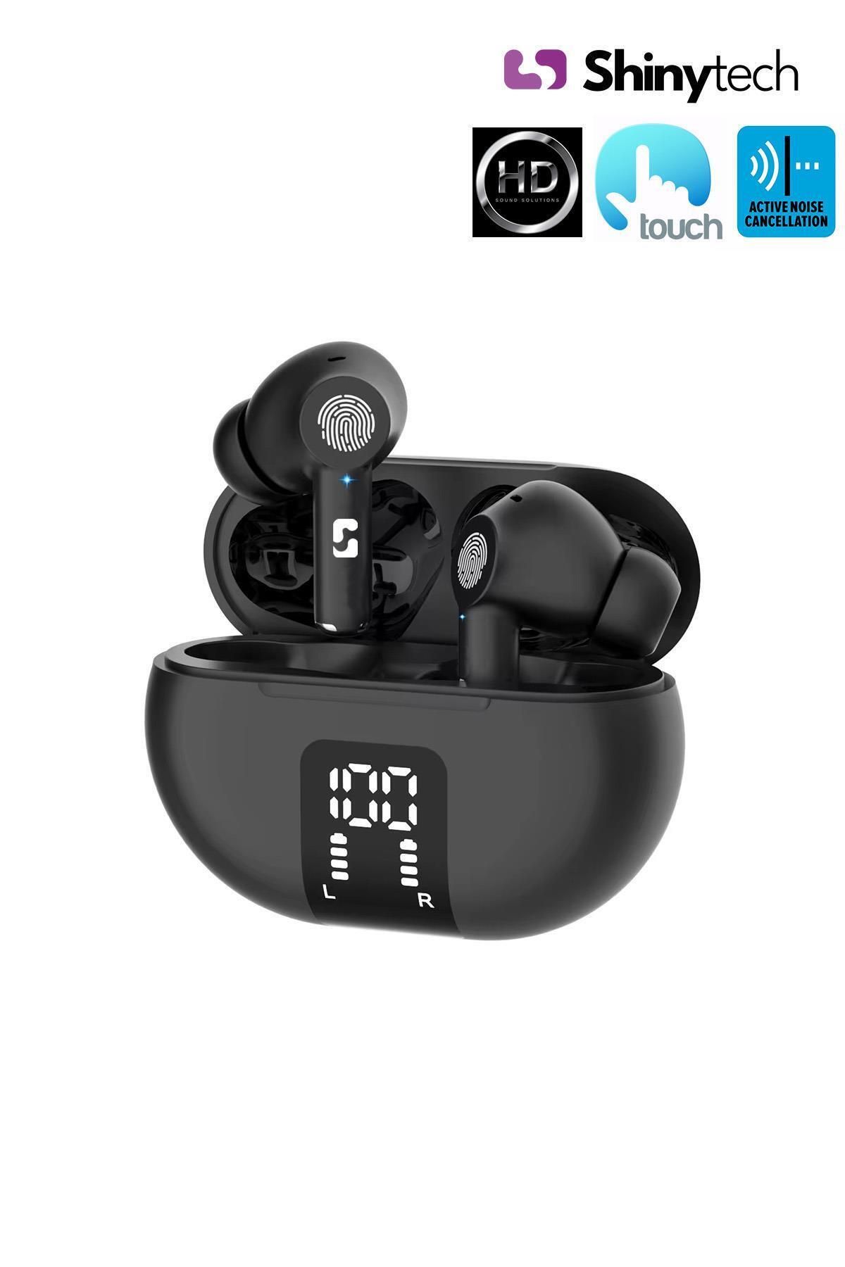 ShinyTECH ST70 Aktif Gürültü Engelleyici ANC Kablosuz Bluetooth Kulaklık Siyah
