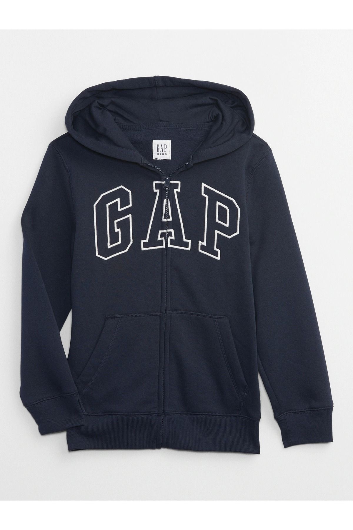 GAP Erkek Çocuk Lacivert Gap Logo Kapüşonlu Sweatshirt