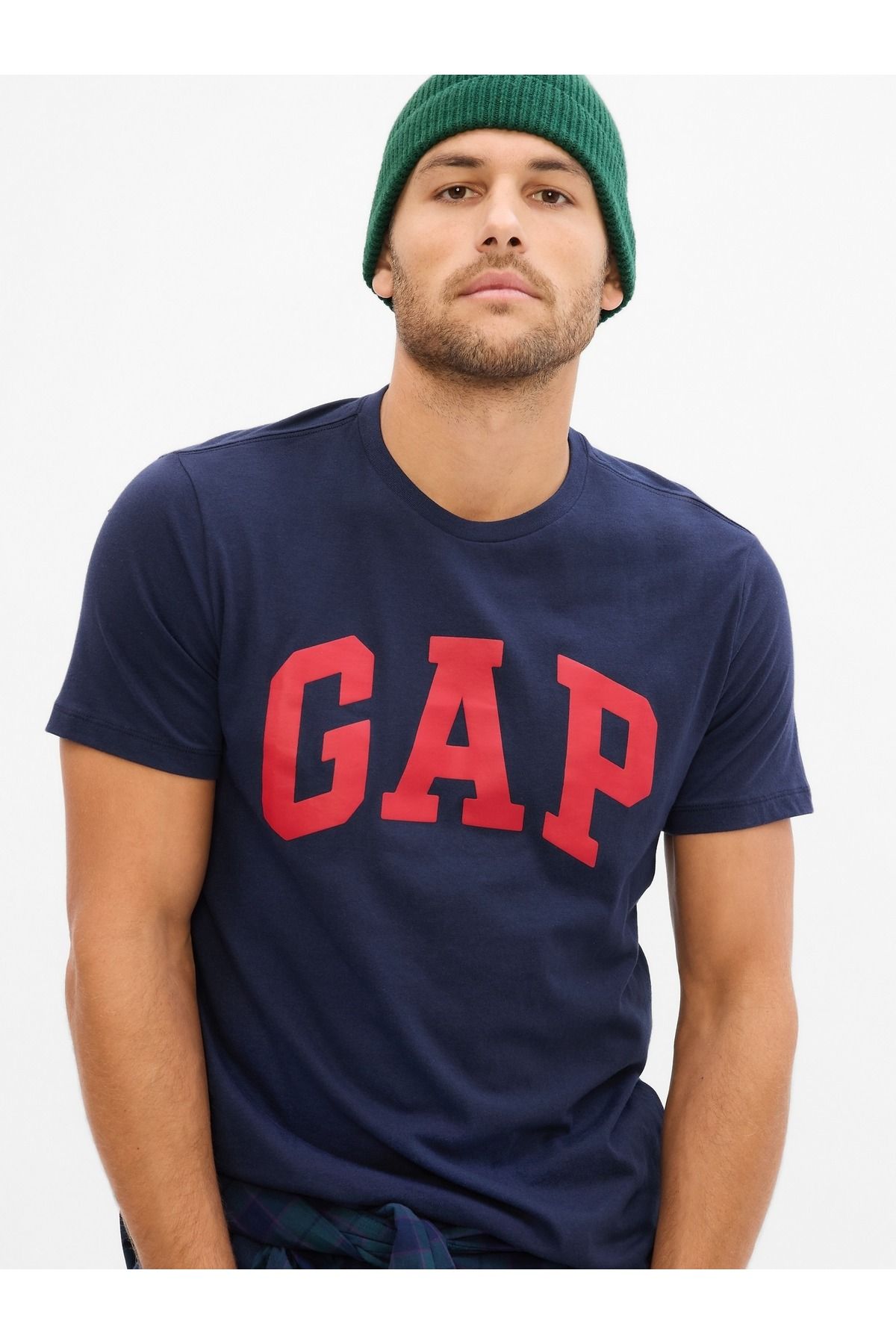 GAP Erkek Lacivert Gap Logo Kısa Kollu T-shirt