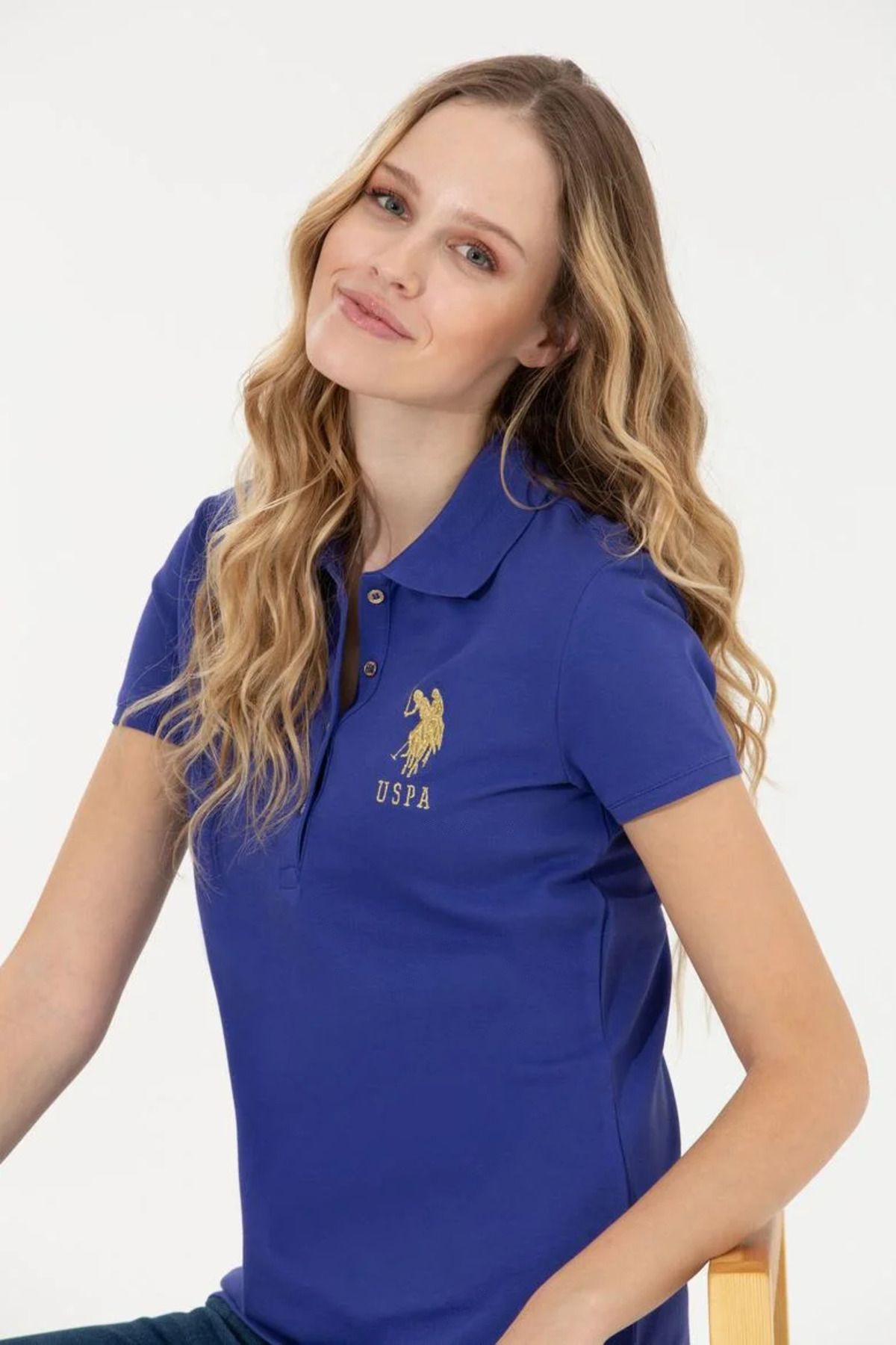 U.S. Polo Assn. Kadın Mavi T-shirt