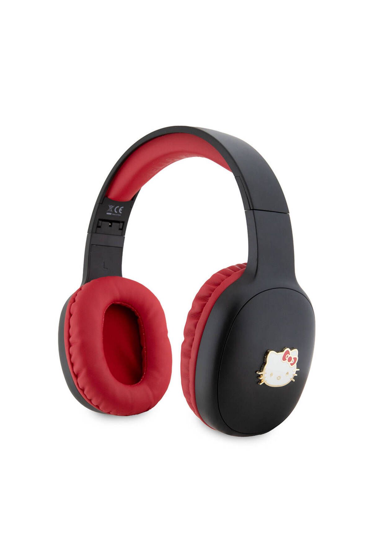 Hello Kitty Kulaküstü Bluetooth Kulaklık Hello Kitty Lisanslı Ayarlanabilir Metal Kitty Logolu Oval V5.3 Siyah