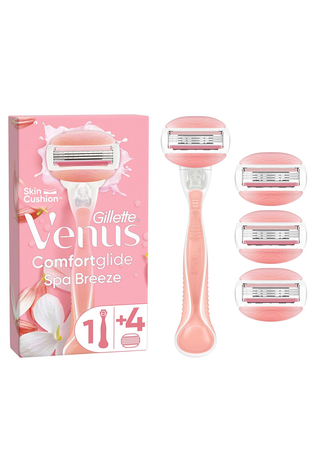 Gillette Venus Venus Comfortglide Spa Breeze Kadın Tıraş Makinesi 4 Adet Yedek Tıraş Bıçağı