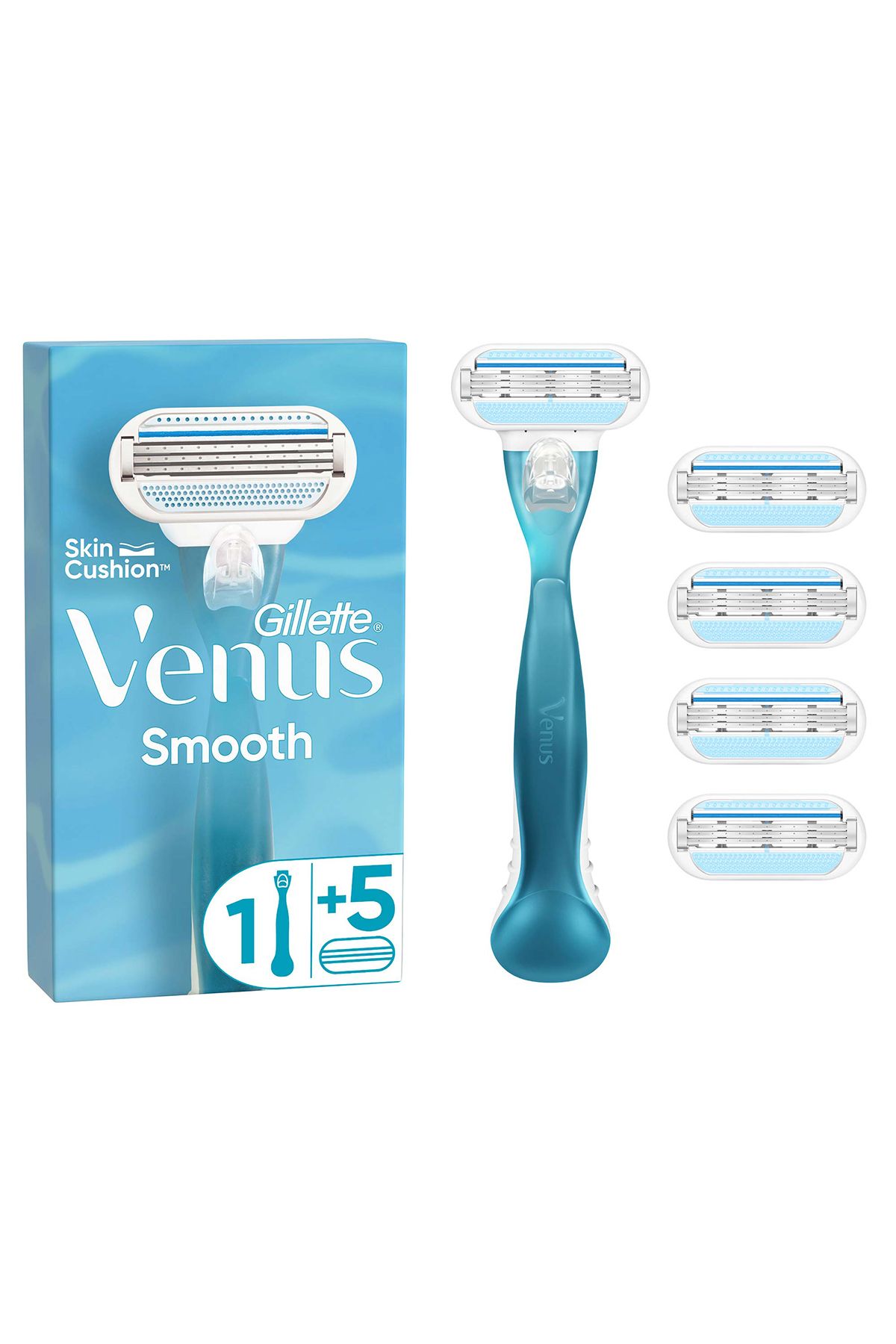 Gillette Venus Venus Smooth Tıraş Makinesi + 5 Adet Yedek Başlık