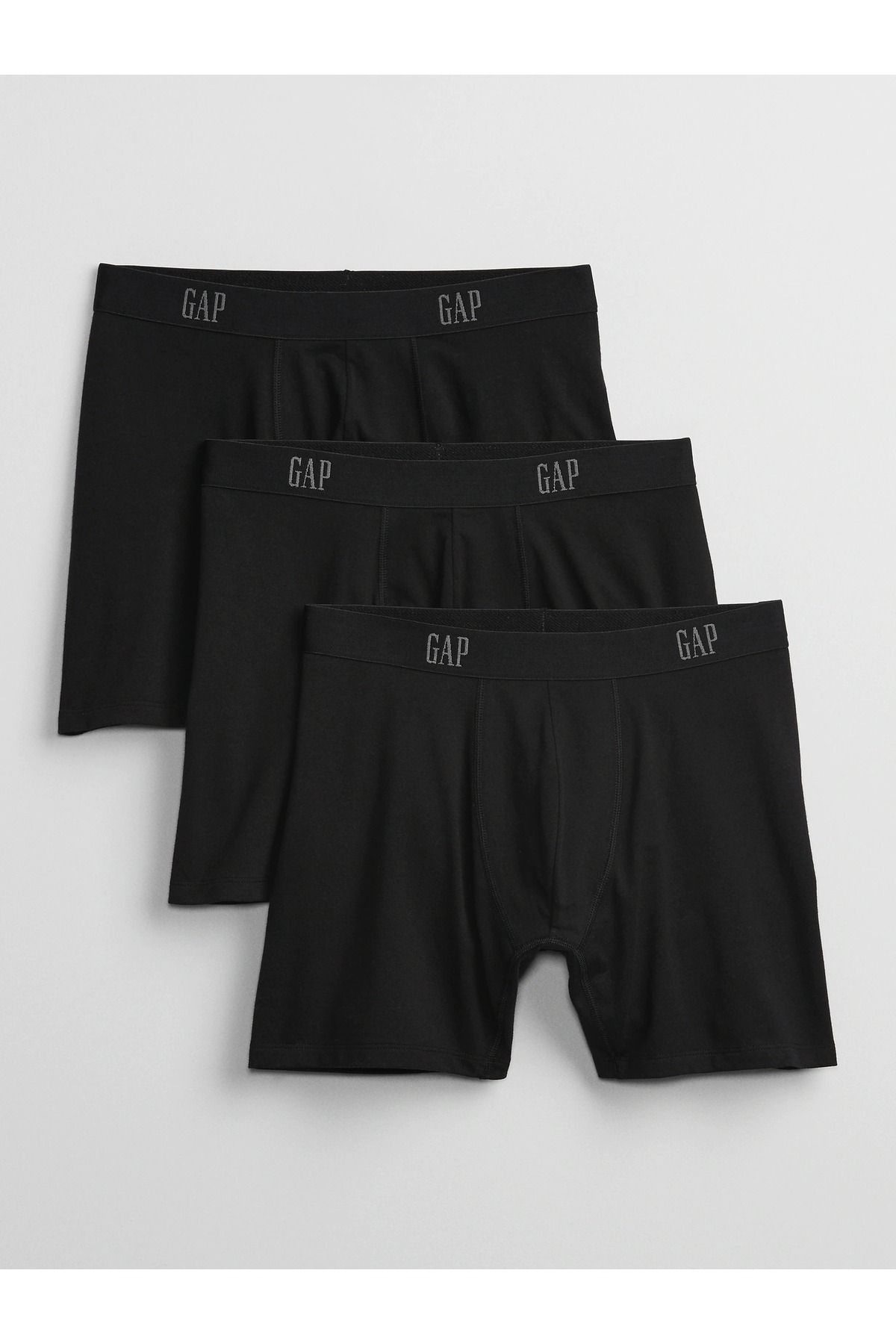 GAP Erkek Siyah Gap Logo 3'lü Boxer Seti