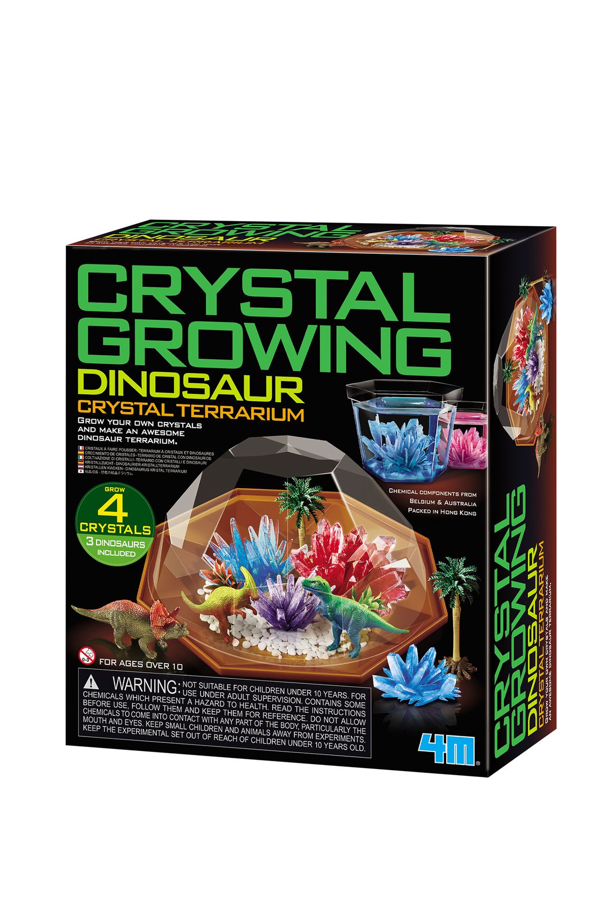 4M Sihirli Büyüyen Kristal ve Dinozor Teraryum Seti