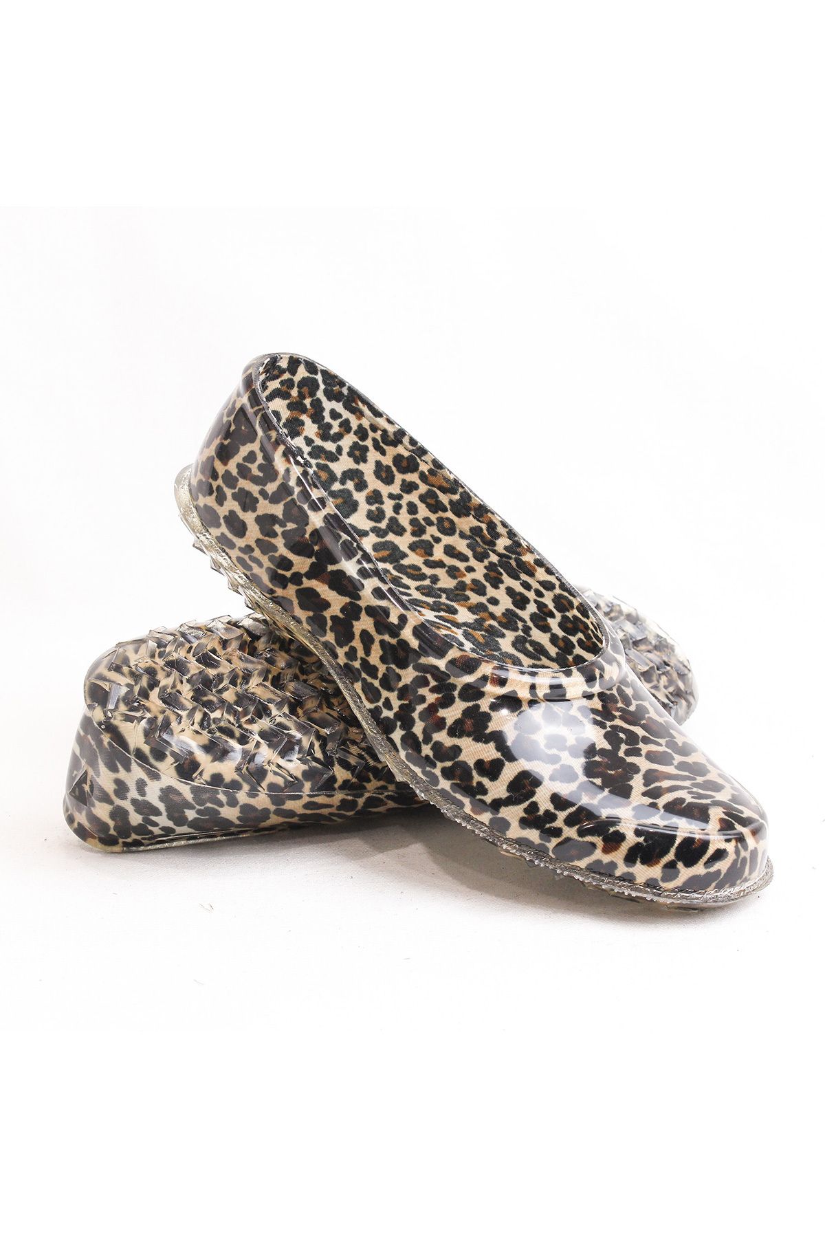 ARISAN Arısan Leopar Desenli Şeffaf Plastik Ayakkabı