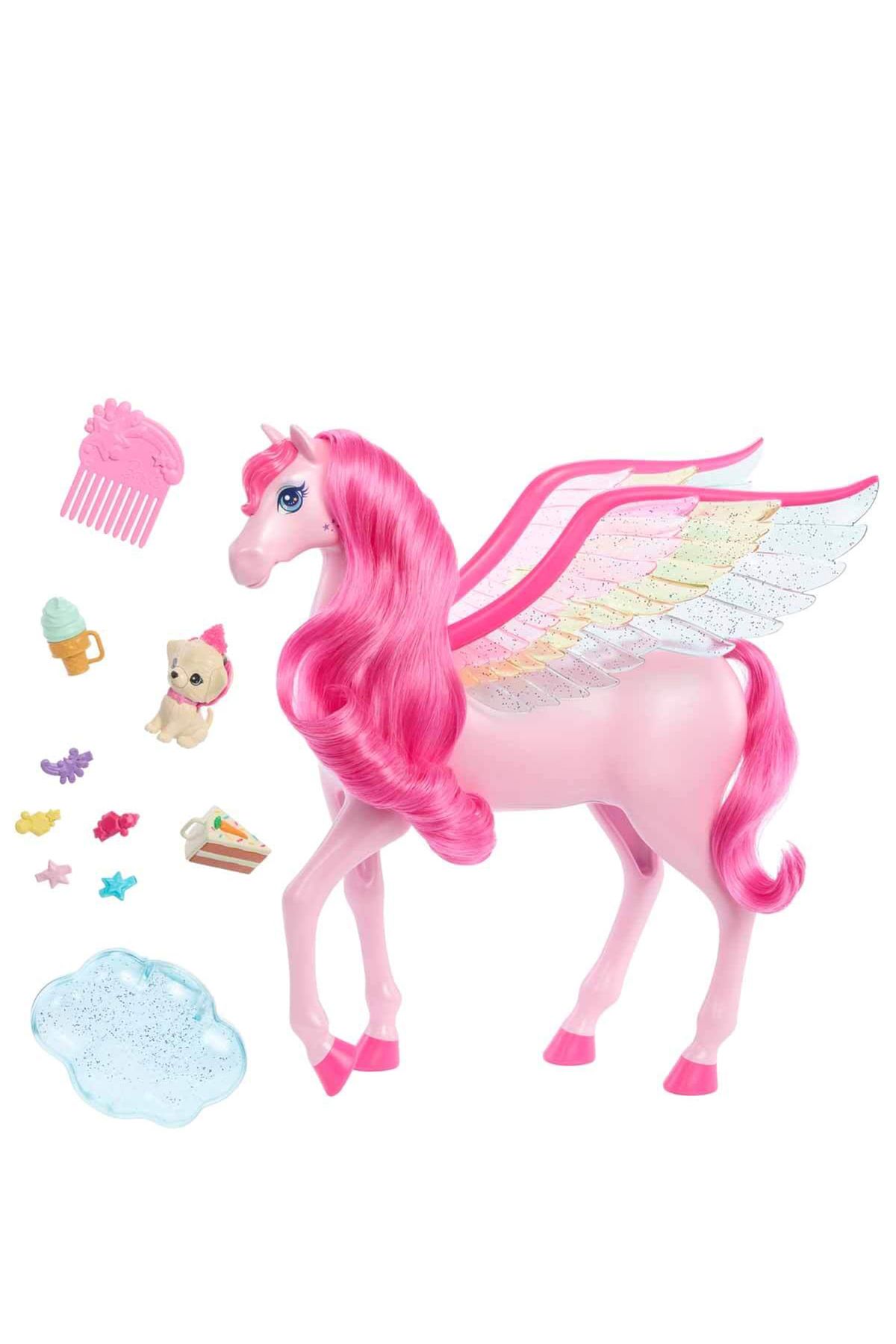 Barbie HLC40 Barbie Sesli ve Işıklı Magic Pegasus Aksesuarları