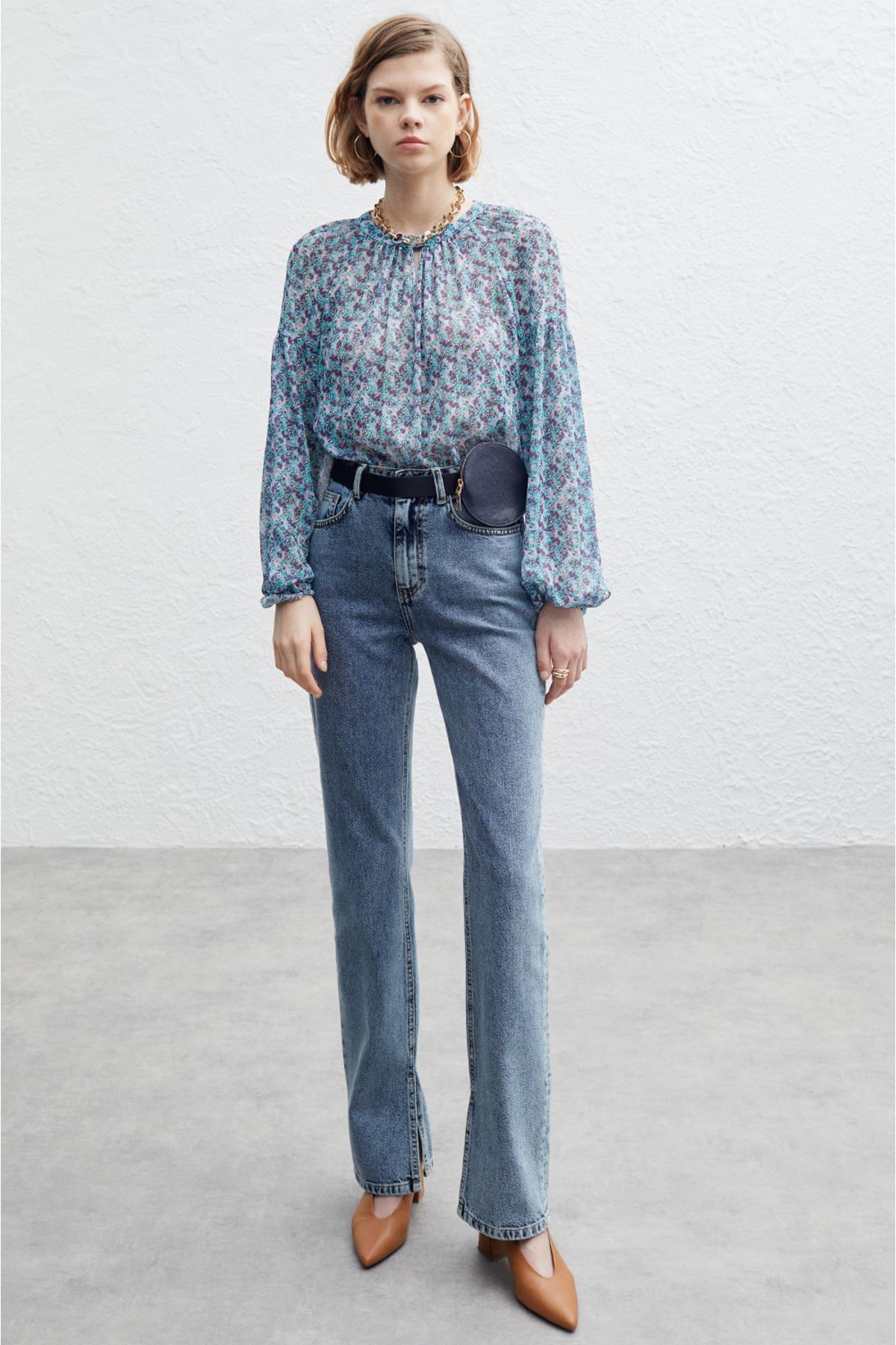 Perspective Lennert Regular Fit Uzun Boy Orta Bel Açık Mavi Renk Kadın Denim Pantolon