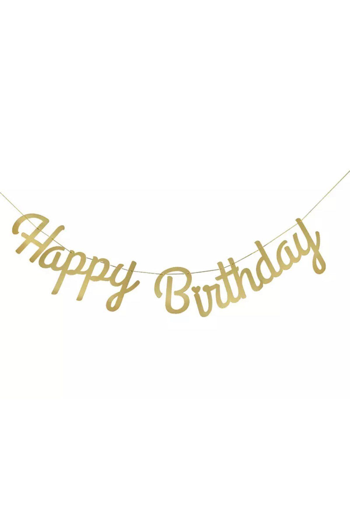 Le Mabelle Happy Birthday Banner - Gold