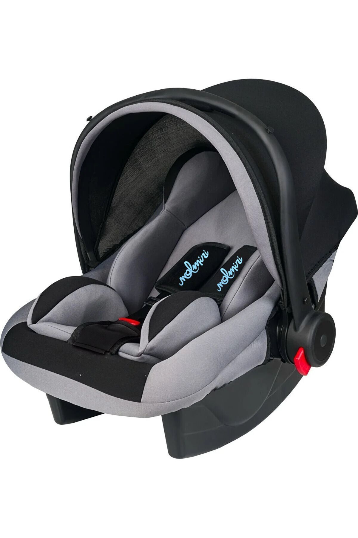 Molmini Bebek Puset Taşıma Gri - Siyah Bebek Taşıma Puseti Anakucağı Bebek Puseti Sabitlenebilir