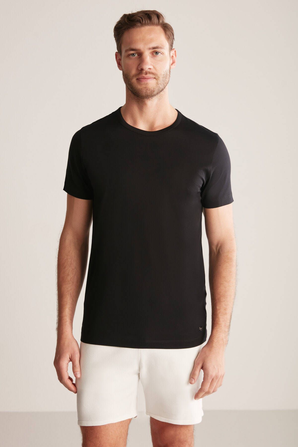 Hemington Bisiklet Yaka Siyah Basic T-Shirt