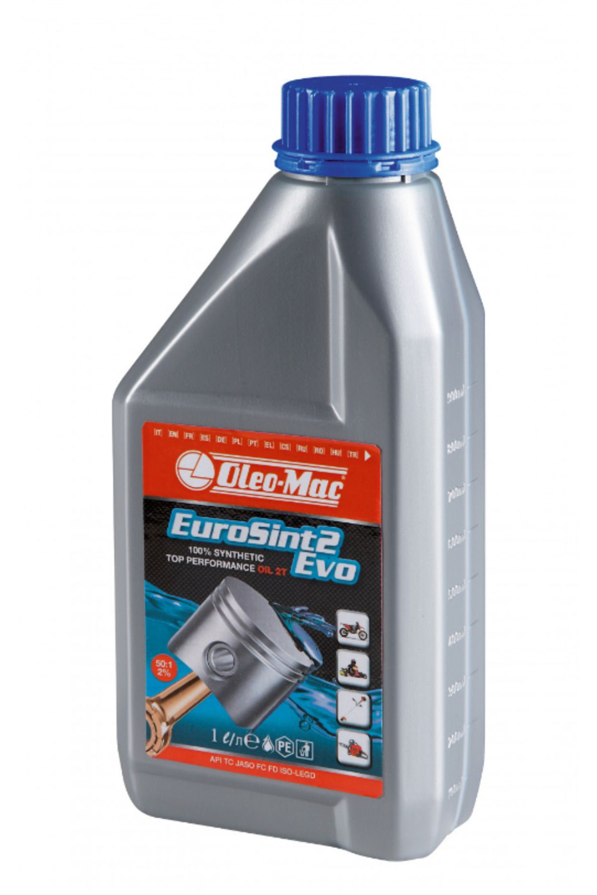 Oleomac 2 Zamanlı Motor Yağı 1 Litre Eurosint Tam Sentetik