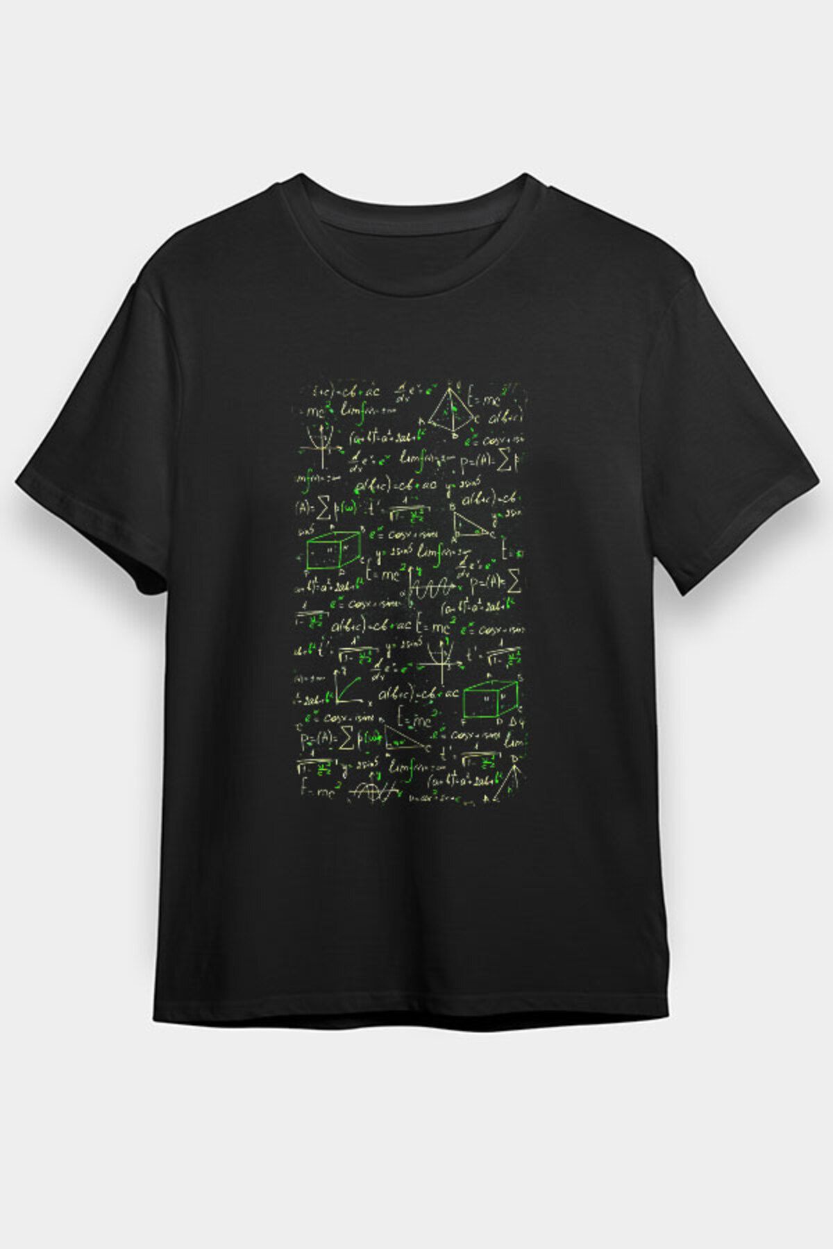 Darkhane Matematik Fizik Formülleri  Siyah Unisex Tişört T-Shirt