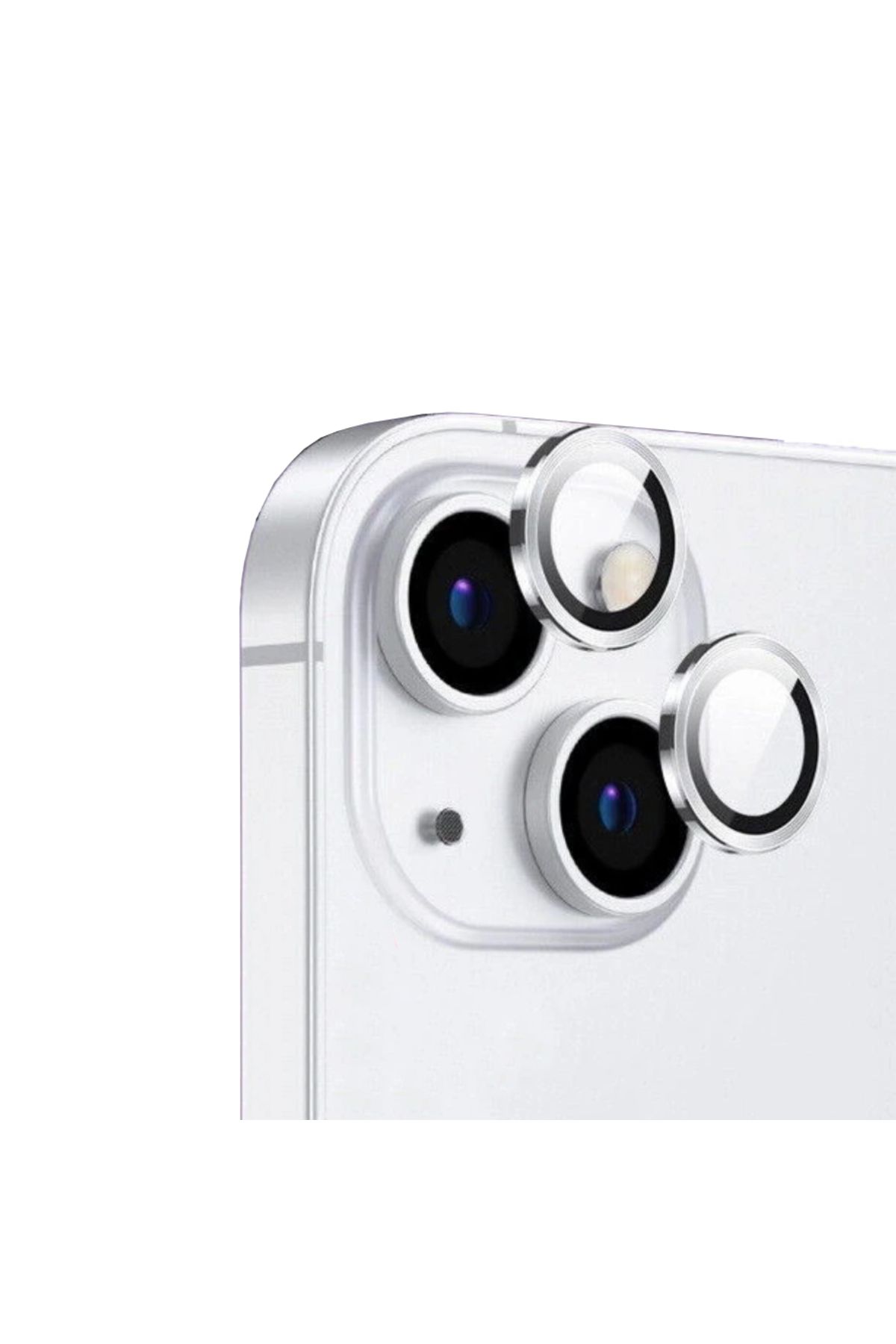 Zore iPhone 13 Mini Uyumlu Baltazar CL-12 Premium Safir Parmak İzi Bırakmayan Anti-Reflective Kamera Lens