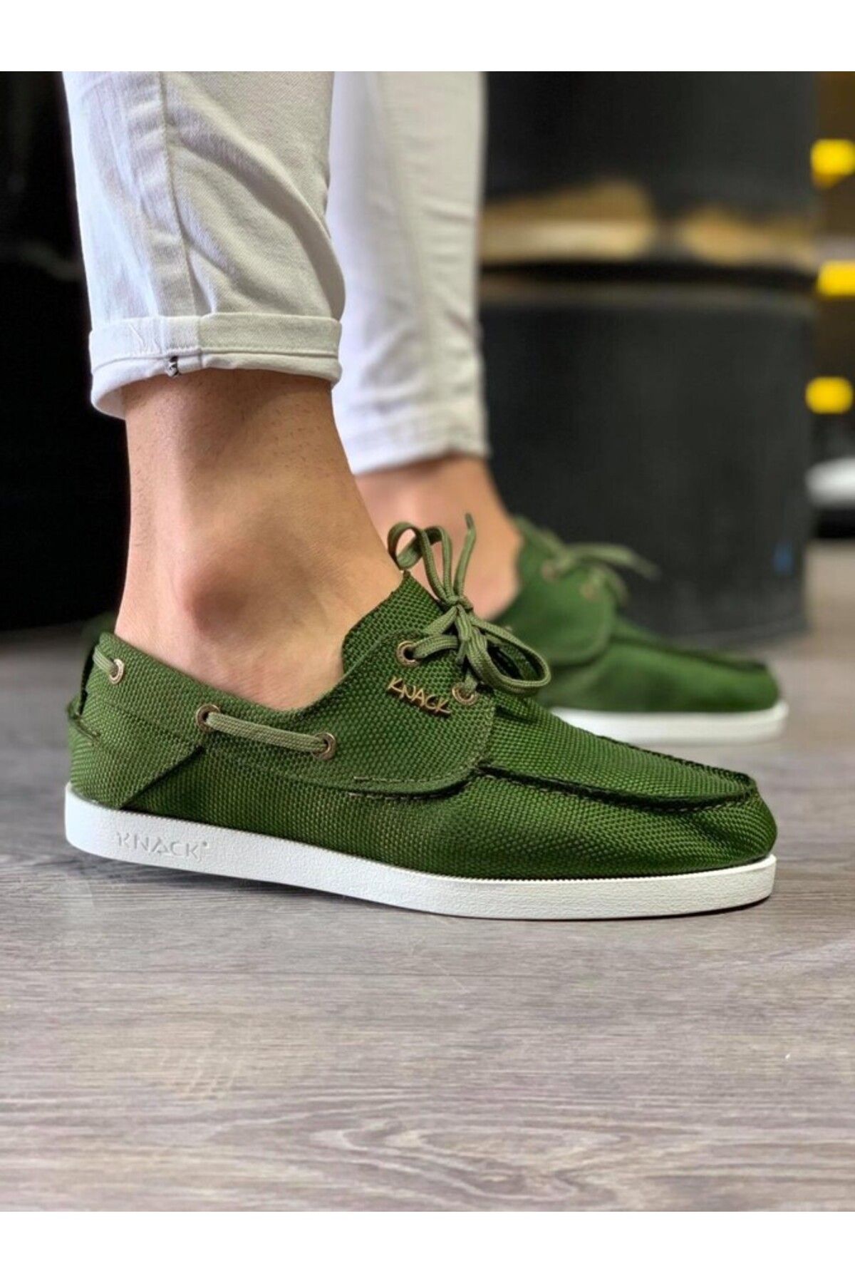 pabucmarketi Erkek  Mevsimlik Keten Ayakkabı Yeşil