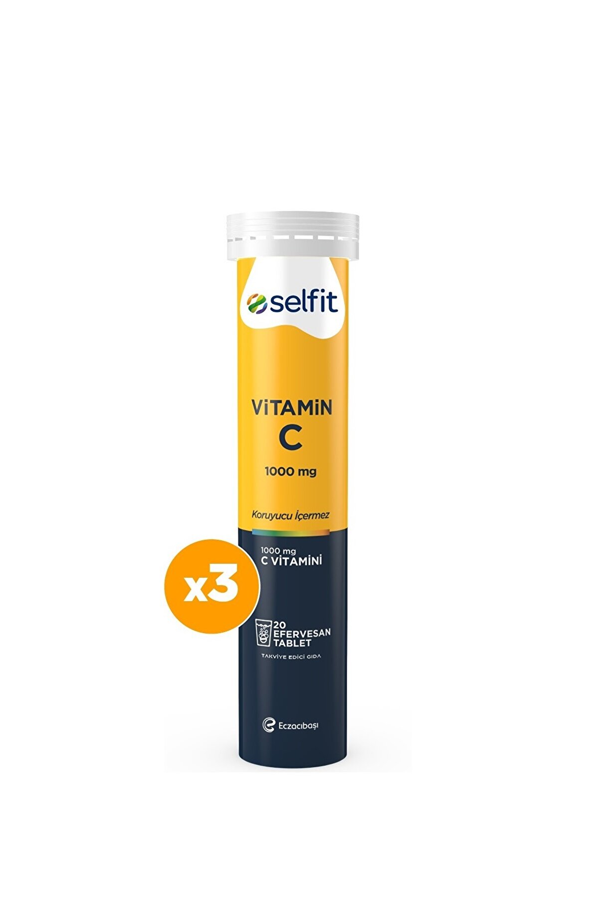 Selfit Vitamin C 1000 Mg 20 Efervesan Tablet X 3 Adet