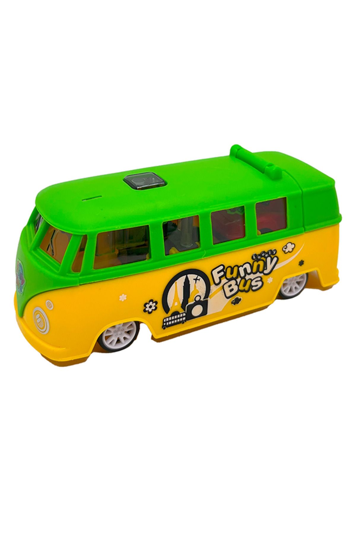 Gokidy Fırlatıcı Otobüs ve Araba - Yeşil-Sarı