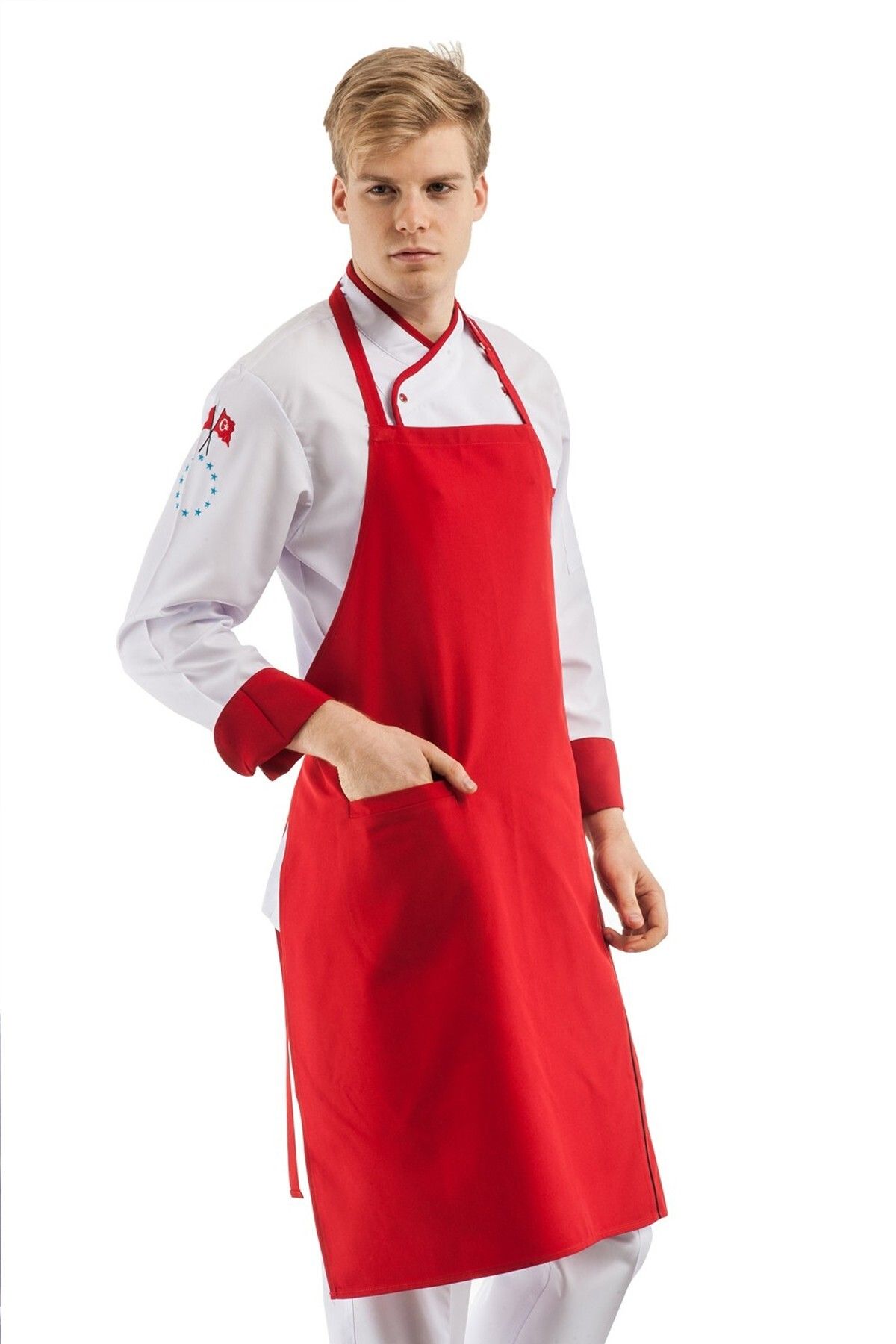 Genel Markalar Aşçı Şef Barista Mutfak Önlük Unisex Beyaz 10 Adet