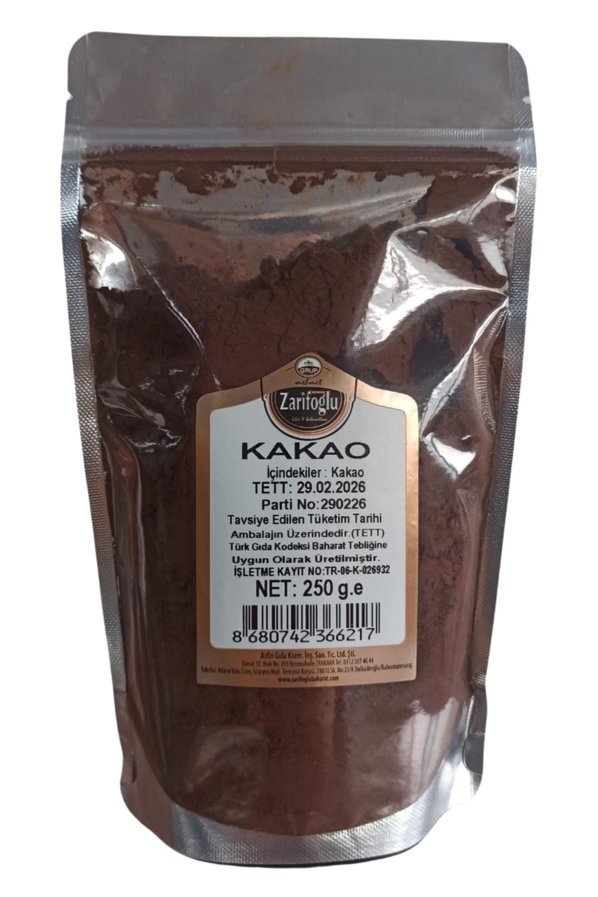 Zarifoğlu Kakao 250 gr