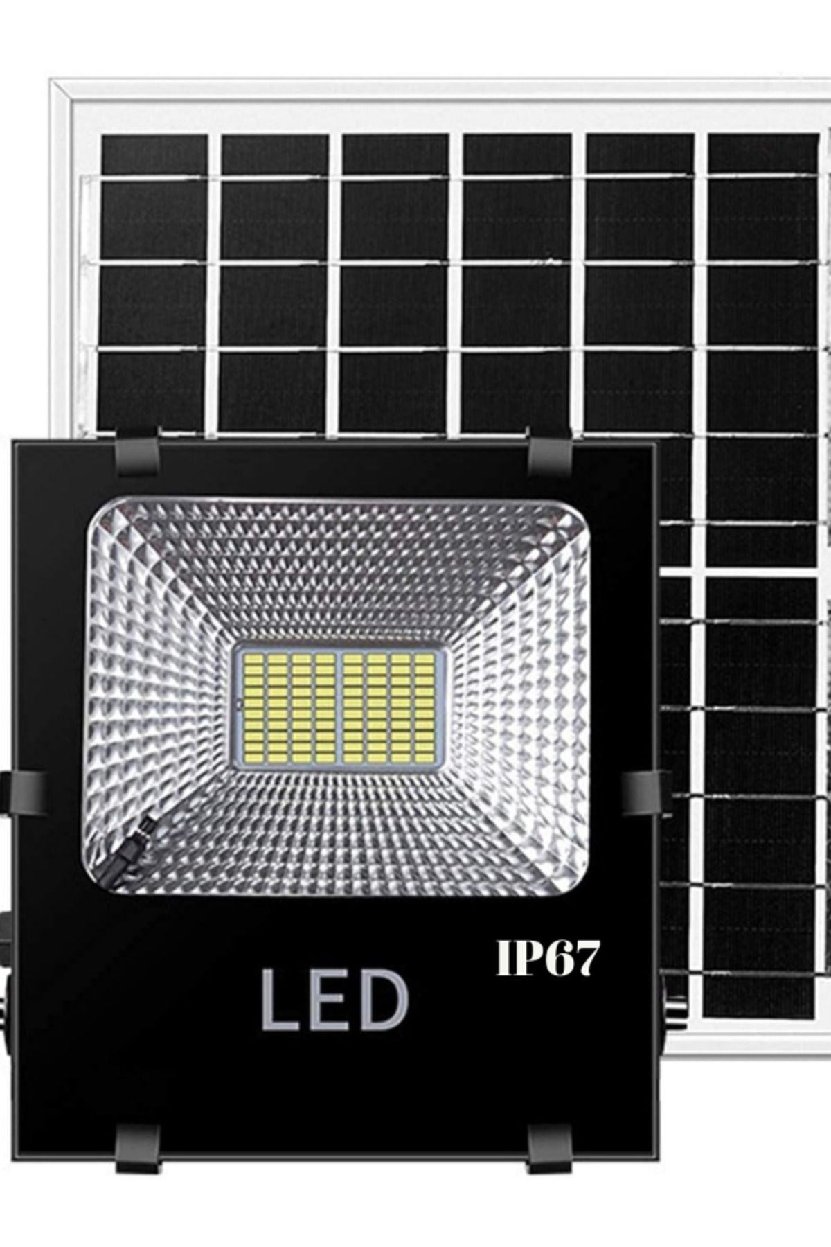 Unichrome 2 Adet 60w Solar Projektör Güneş Enerjili Sokak Armatürü Duvar Lambası