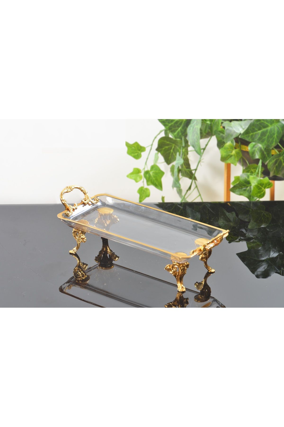 BULUTHOMEAKSESUAR DÖKÜM KULPLU CAM SUNUMLUK 30X14 GOLD