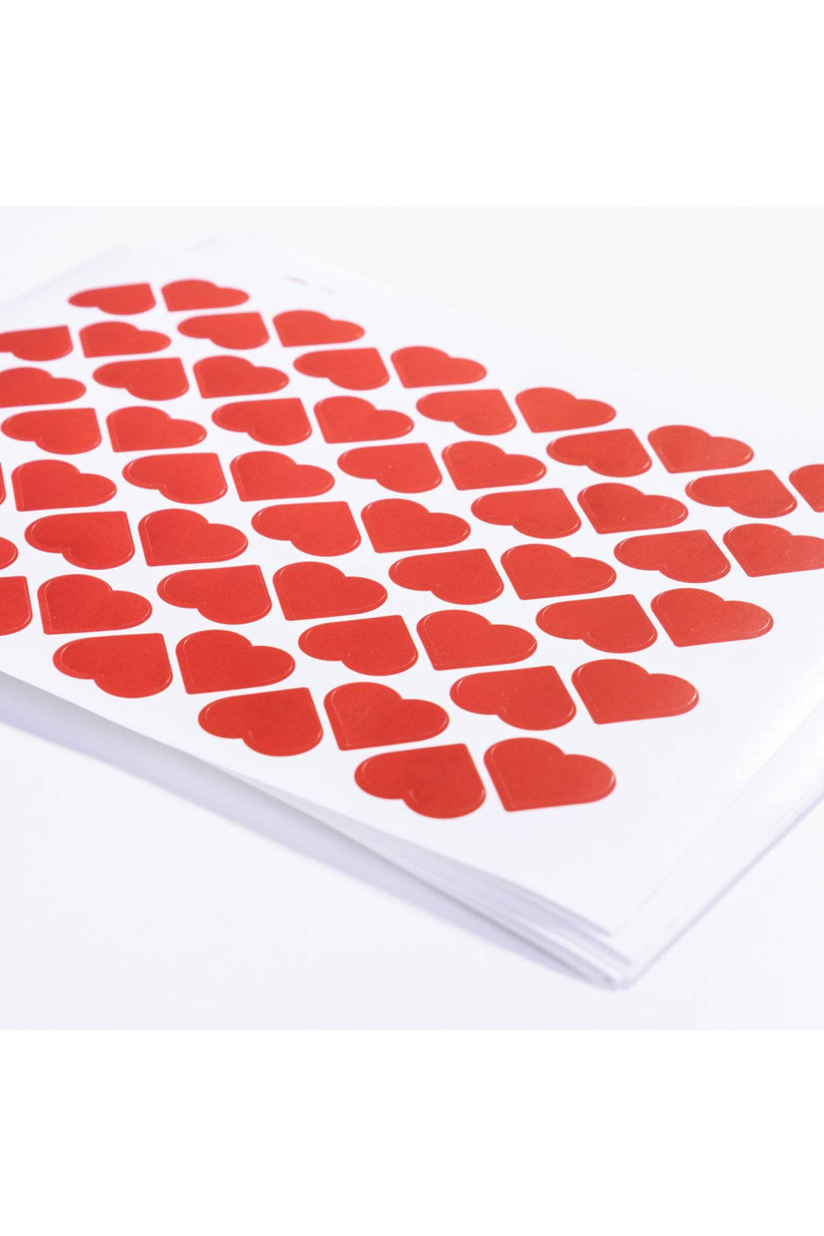Bimotif Dikey şerit kalpli sticker seti, 60 adet
