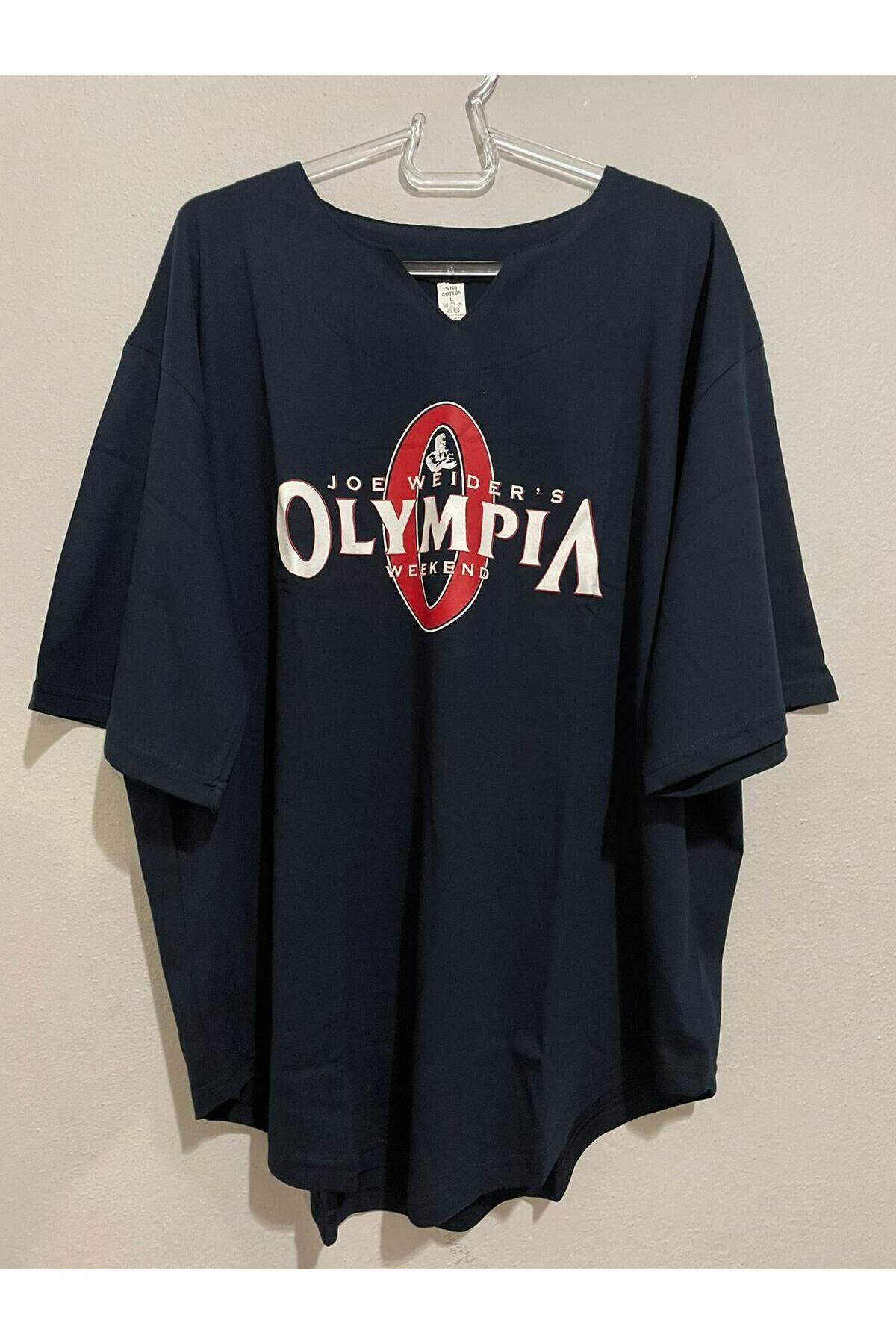 Olympia OLYMPİA OVERSİZE T-SHIRT (RENKLİ)-Lacivert - Large