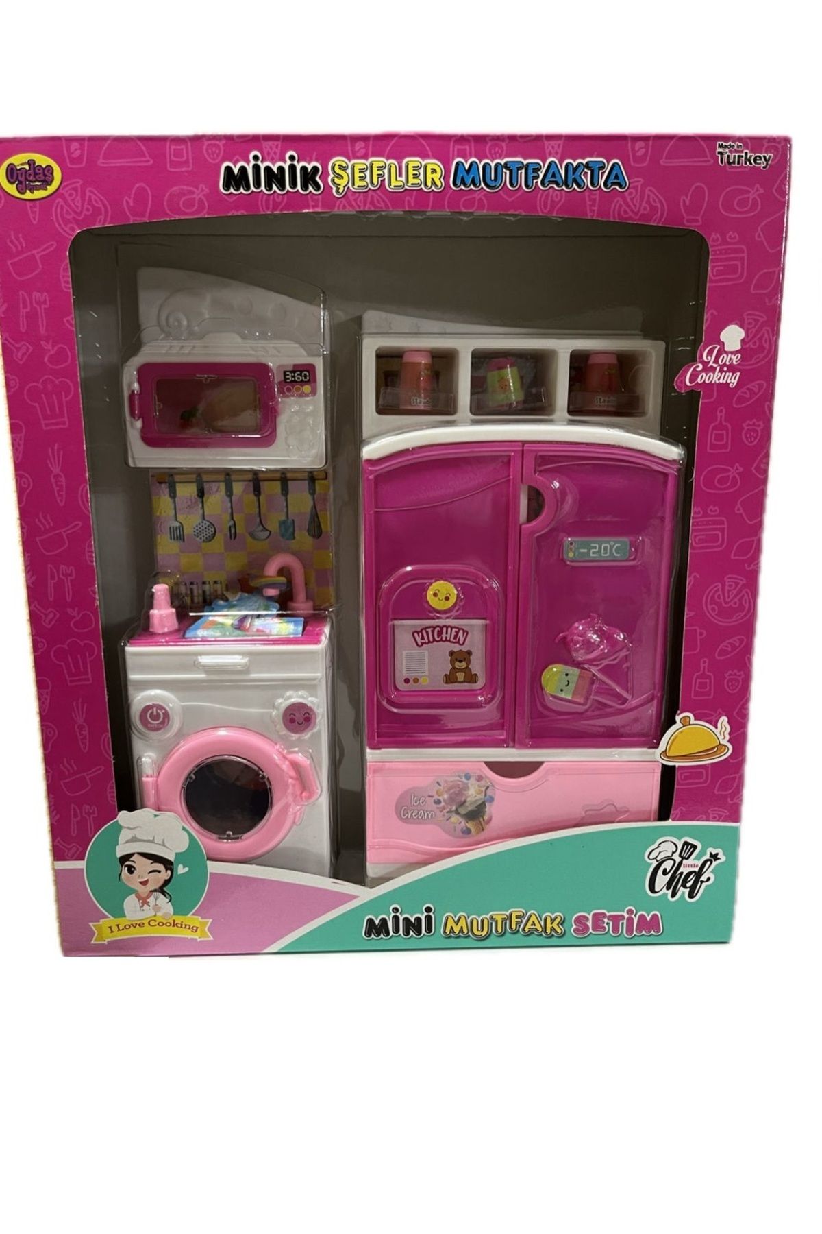 oydaş oyuncak Minik Şefler Mutfakta- Buzdolabı Ve Çamaşır Makinesi 2'li
